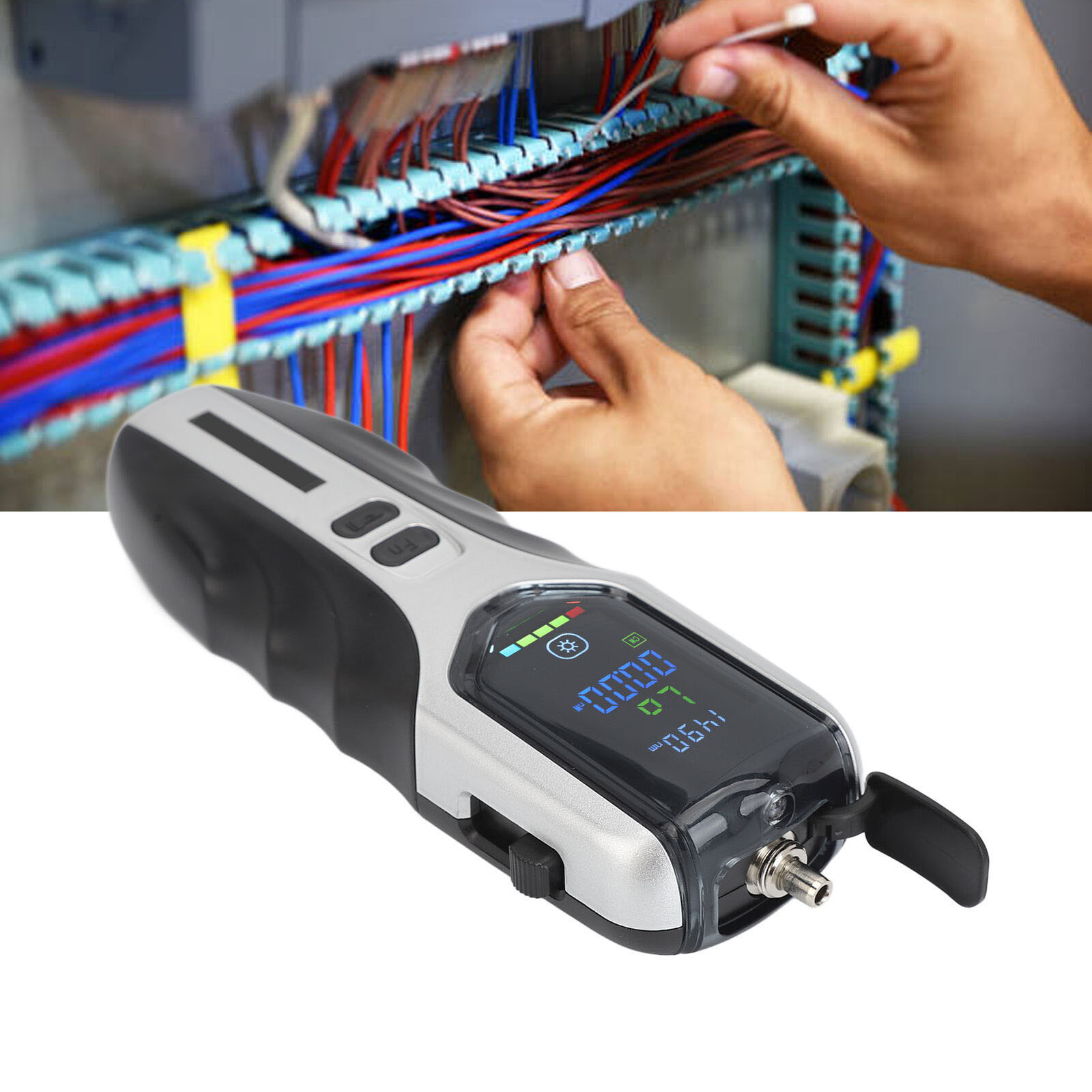 Multifunction Optical Power Meter ‑50~+26dBm Fiber Optic Cable Tester Tool
