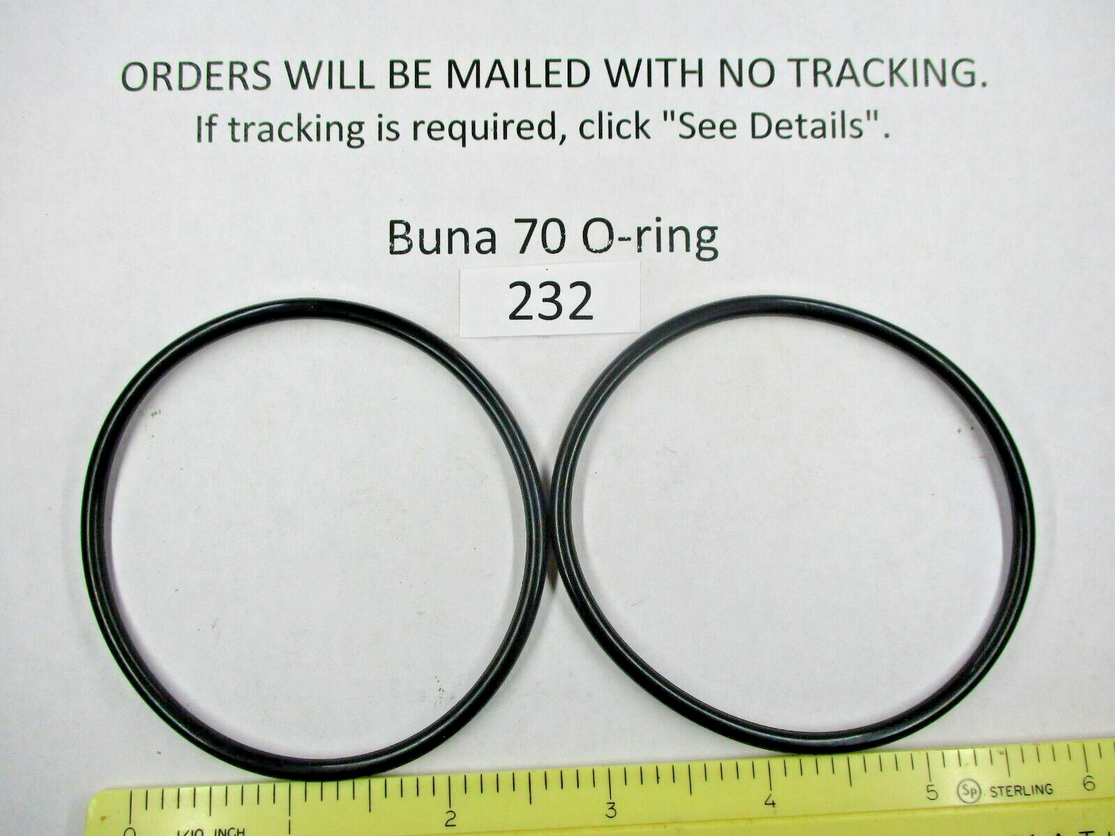 232 O-ring 2-3/4″ ID x 3″ OD x 1/8″ thick. Buna-70. Quan 2.