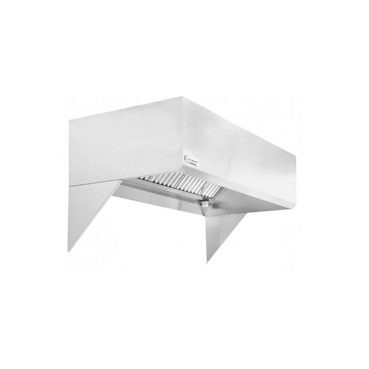 HoodMart 2012-DB 12′ x 48″ Restaurant Hood System w/ Eco Make-Up Air, 18 Gaug…