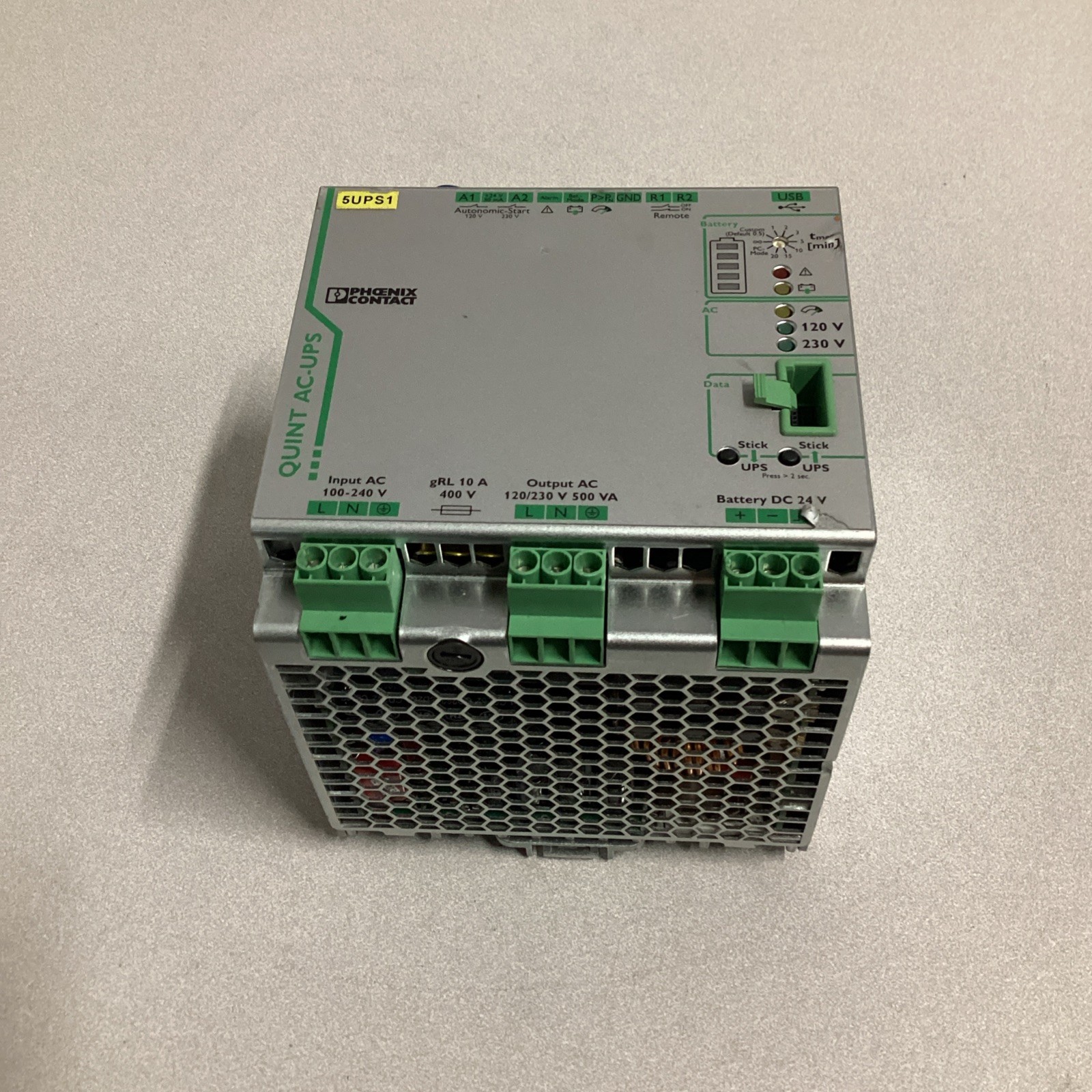 Refurbish PHOENIX CONTACT AC POWER SUPPLY, Model: QUINT-UPS/1AC/1AC/500VA.