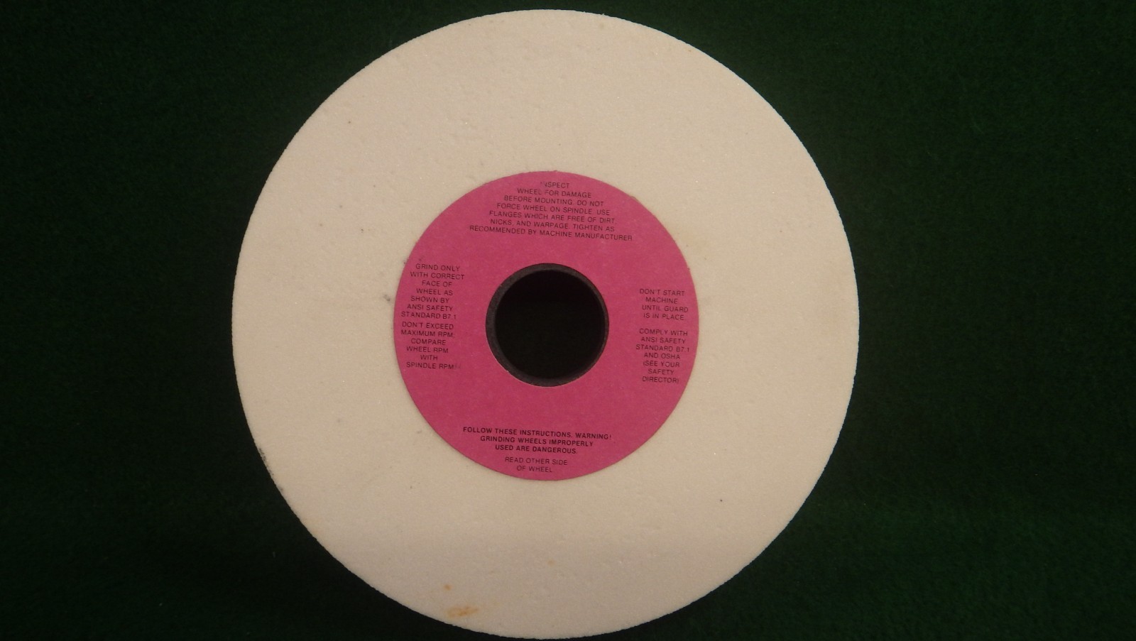 Cincinnati Milacron Grinding wheel 9A80-H6-VRW 7 x 1/2″ x 1-1/4″ 80 grit