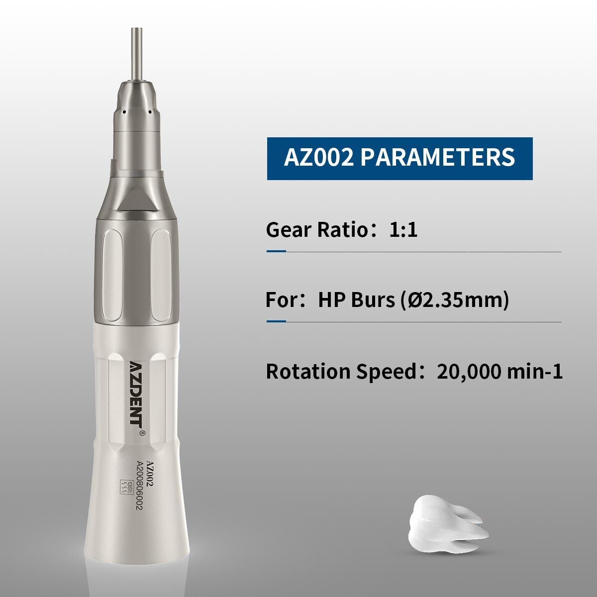AZDENT Dental Electric Micromotor N3/35K RPM Handpiece/Low Speed Contra Angle