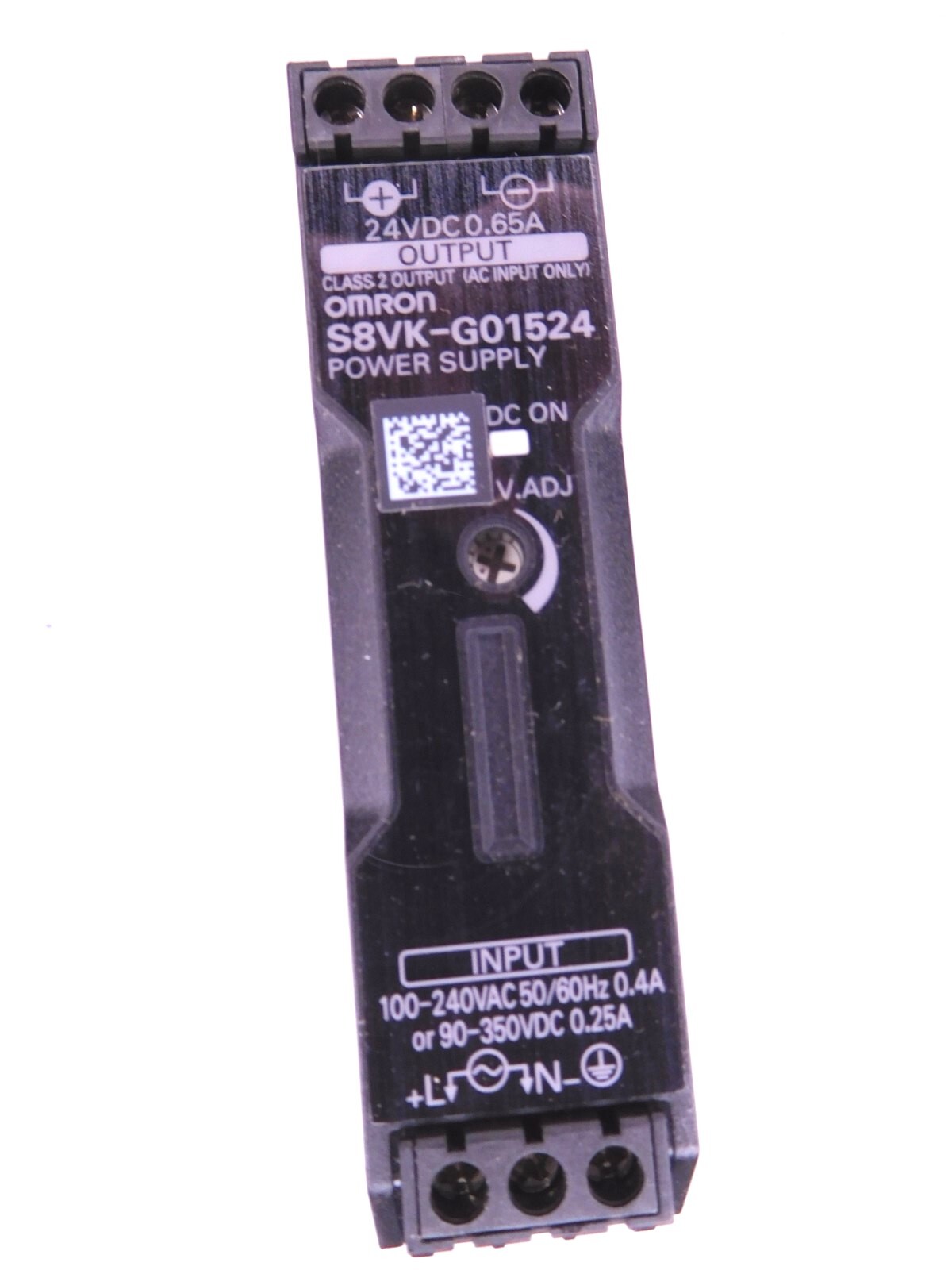 Omron S8VK-G01524 Switch Mode Power Supply 100-240VAC In, 24VDC 0.65A (062425)