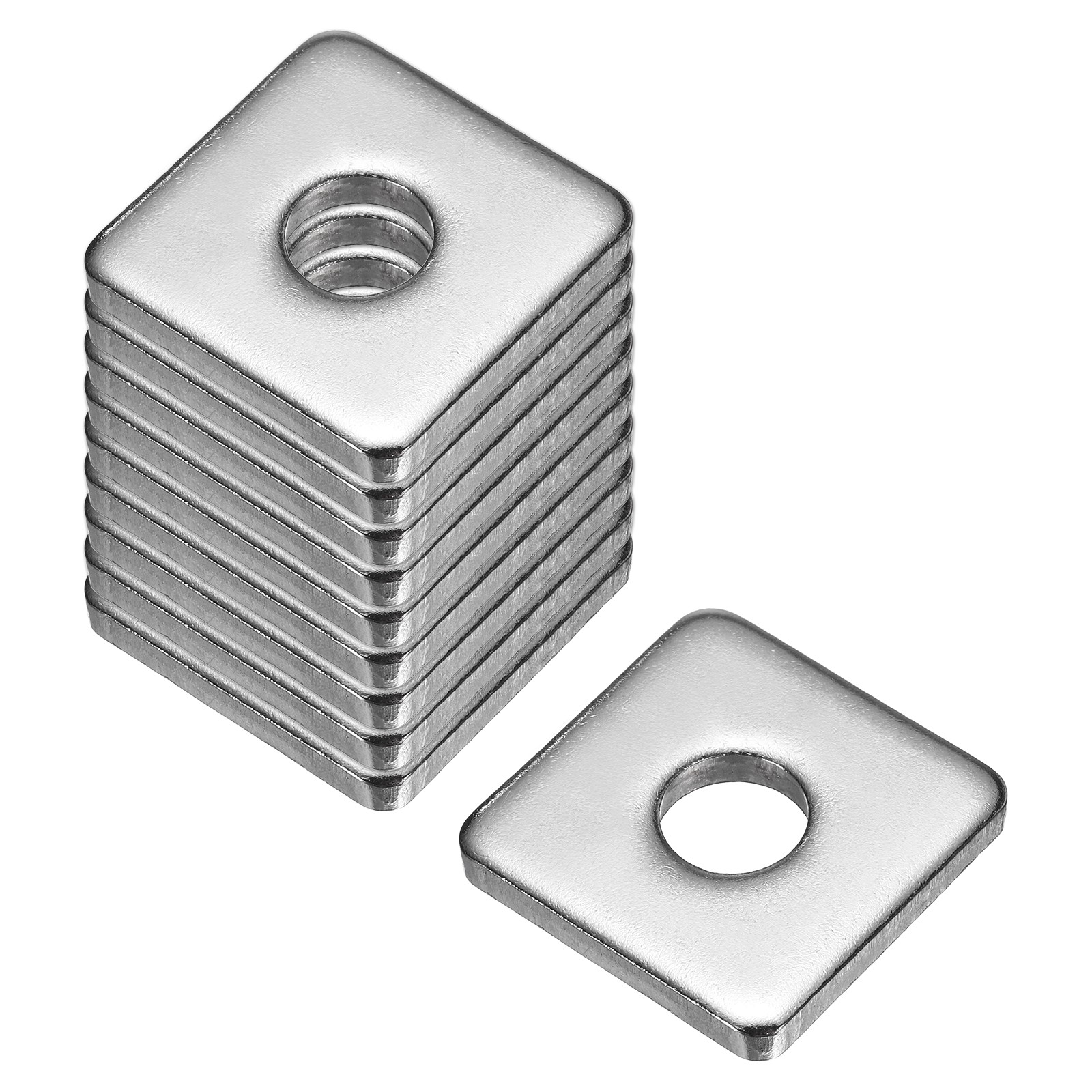 Square Washer 10Pcs, M10x30x30x4mm 304 Stainless Steel Square Plate Washers
