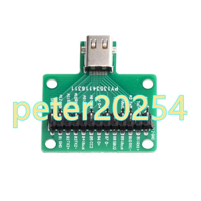 1PC NEW TYPE-C female double-sided test board USB3.124P 40mΩ #LL