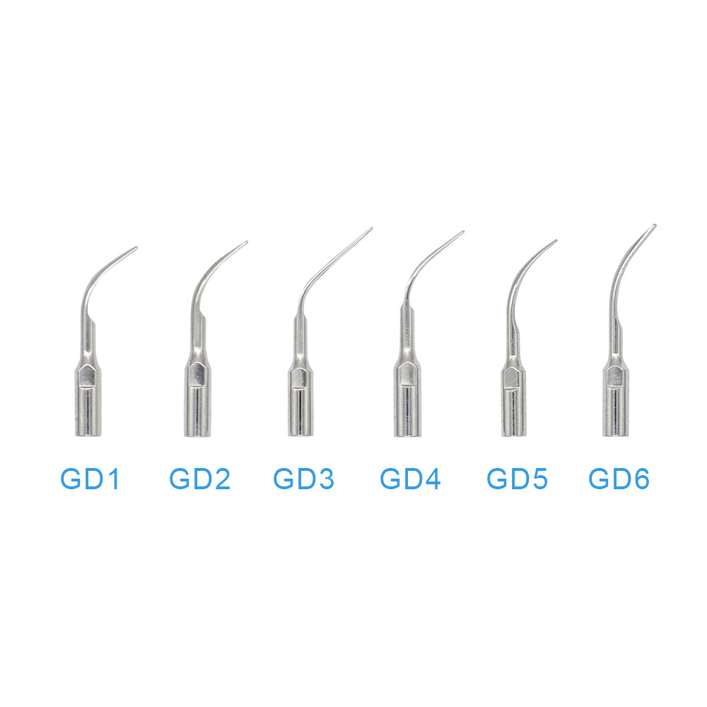 6pcs DTE/SATELEC Dental Ultrasonic Piezo Scaler Tips Kit GD1+GD2+GD3+GD4+GD5+GD6
