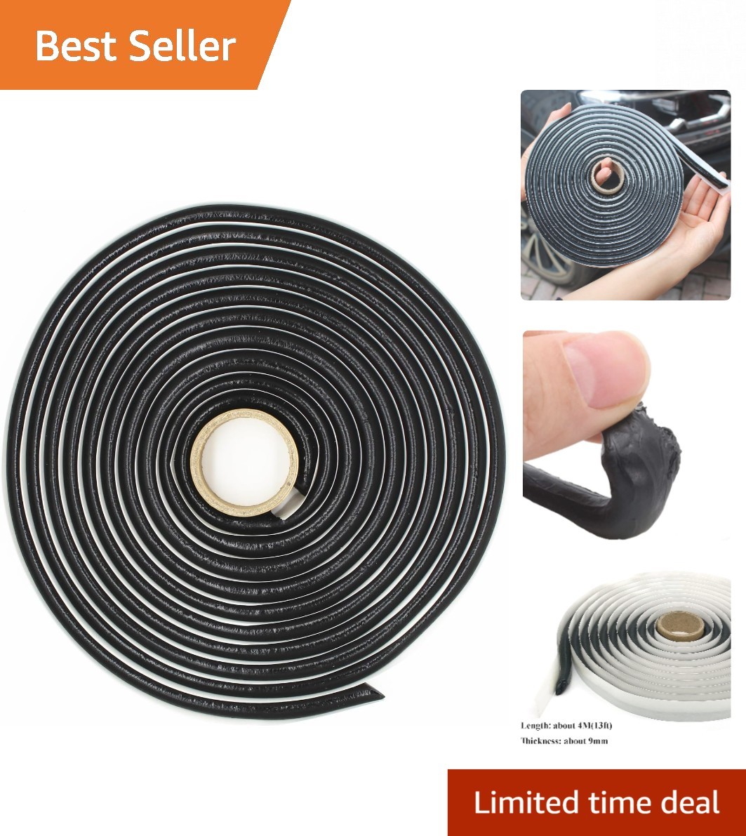 13Ft/4M Butyl Rubber Waterproof Sealant Tape for Headlights & Windshields