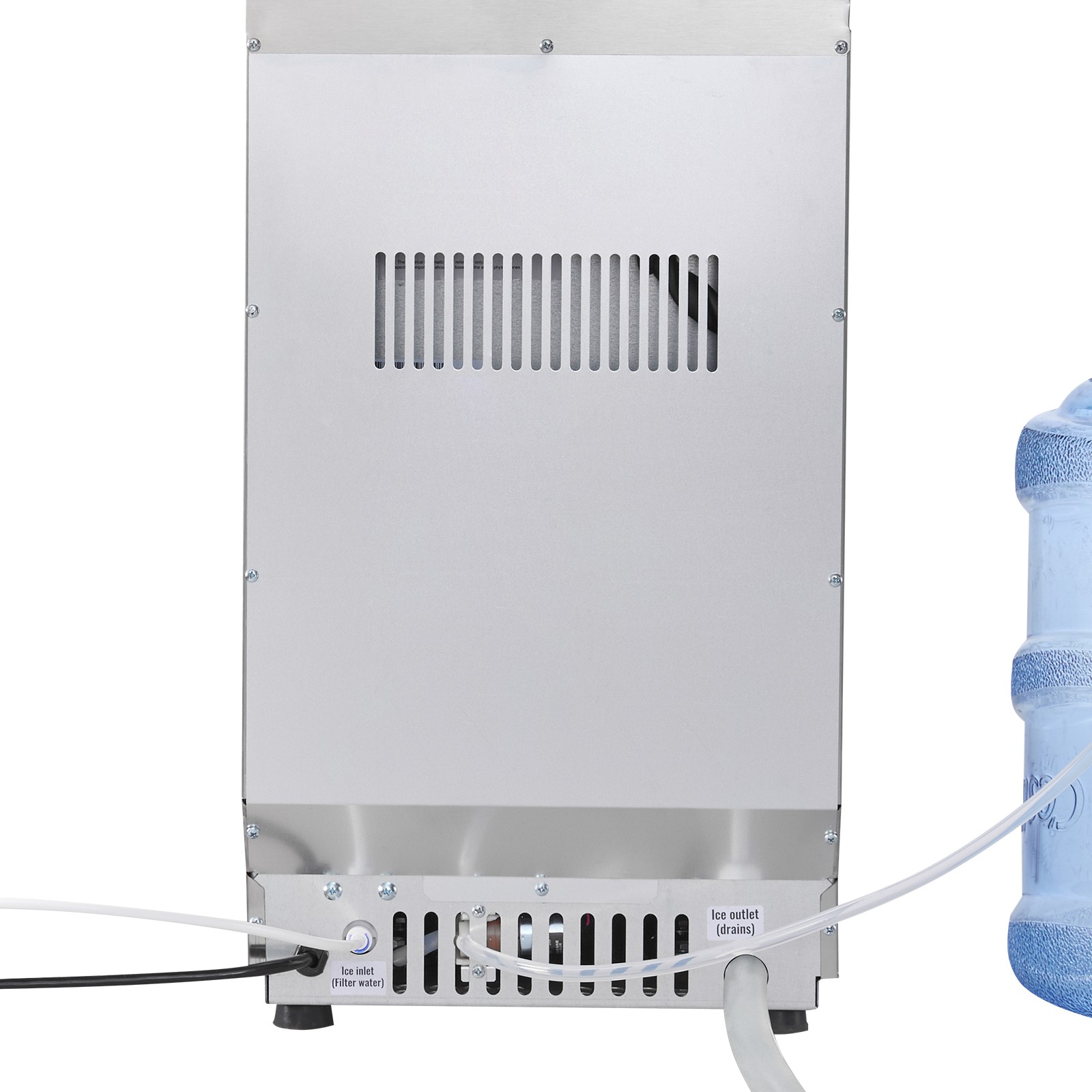 VEVOR Commercial Ice Maker 90 lbs/24h Ice Machine 13 lbs Storage Bar Restaurant