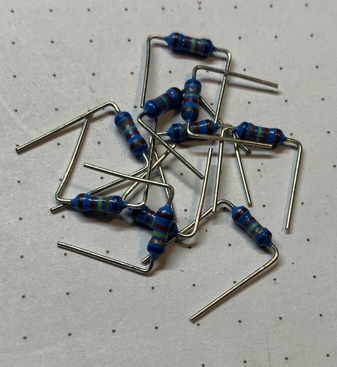 63.4 K Ohm, 250 mW, 1%, Preformed Metal Film Resistor, Yageo Brand, 10 Each