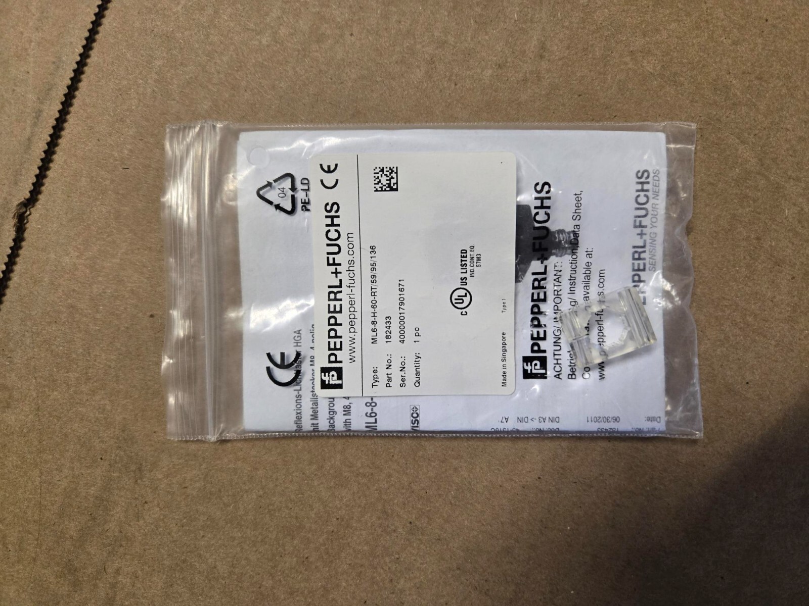 New Pepperl Fuchs ML6-8-H-60-RT/59/95/136 Photoelectric Sensor