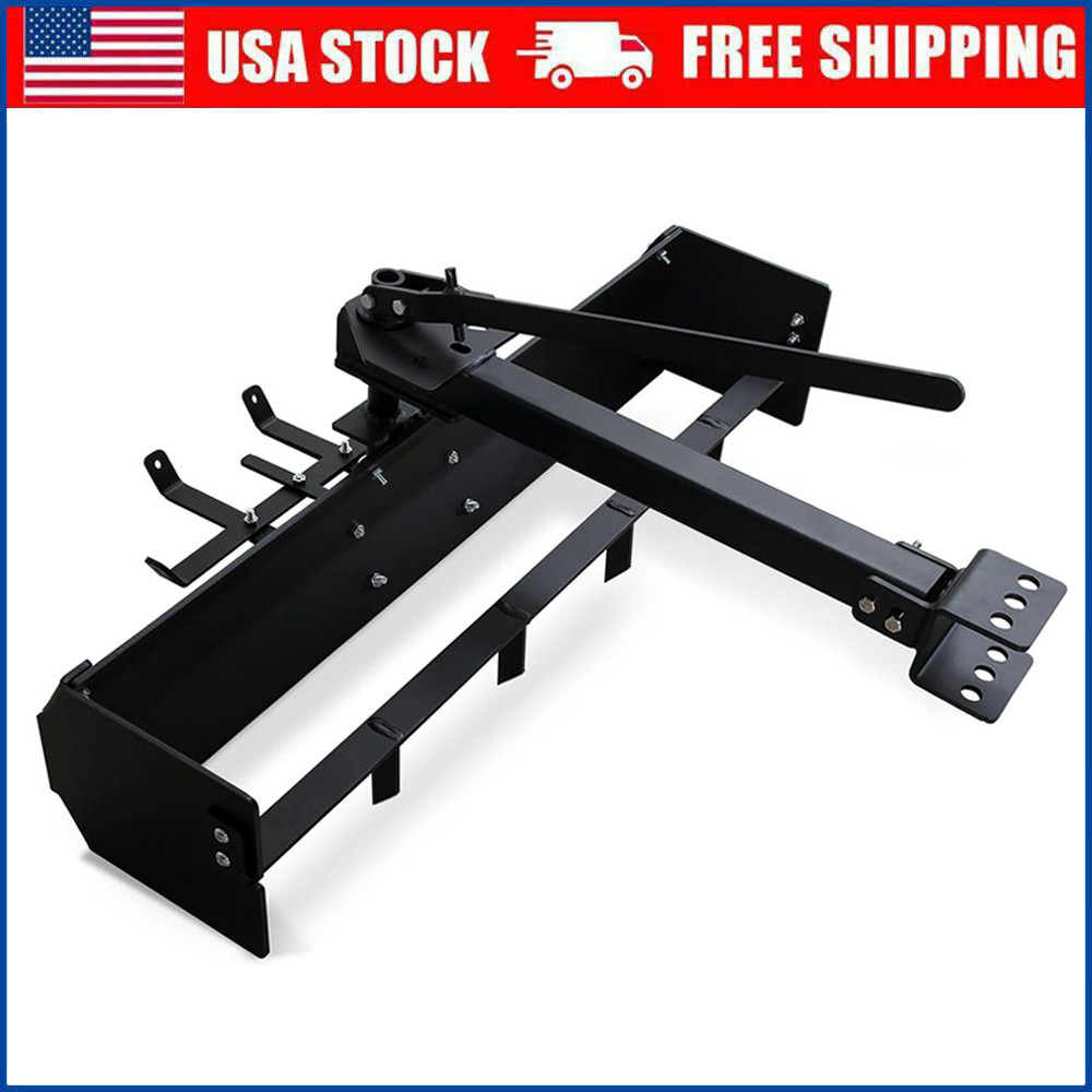 42″ Steel Adjustable Tow Behind Box Scraper Blade Sleeve Hitch for Lawn Tractors
