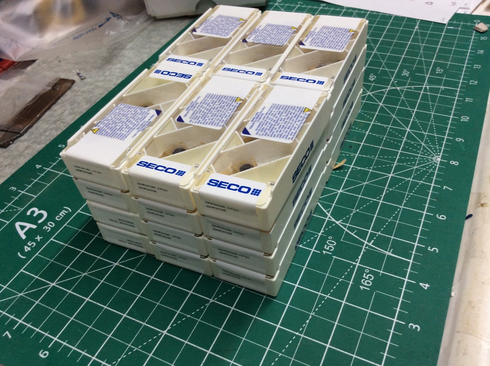 12 pc SECO 20NR3ACME CP300 ACME Thread Carbide Inserts EDP 75819 New (132)
