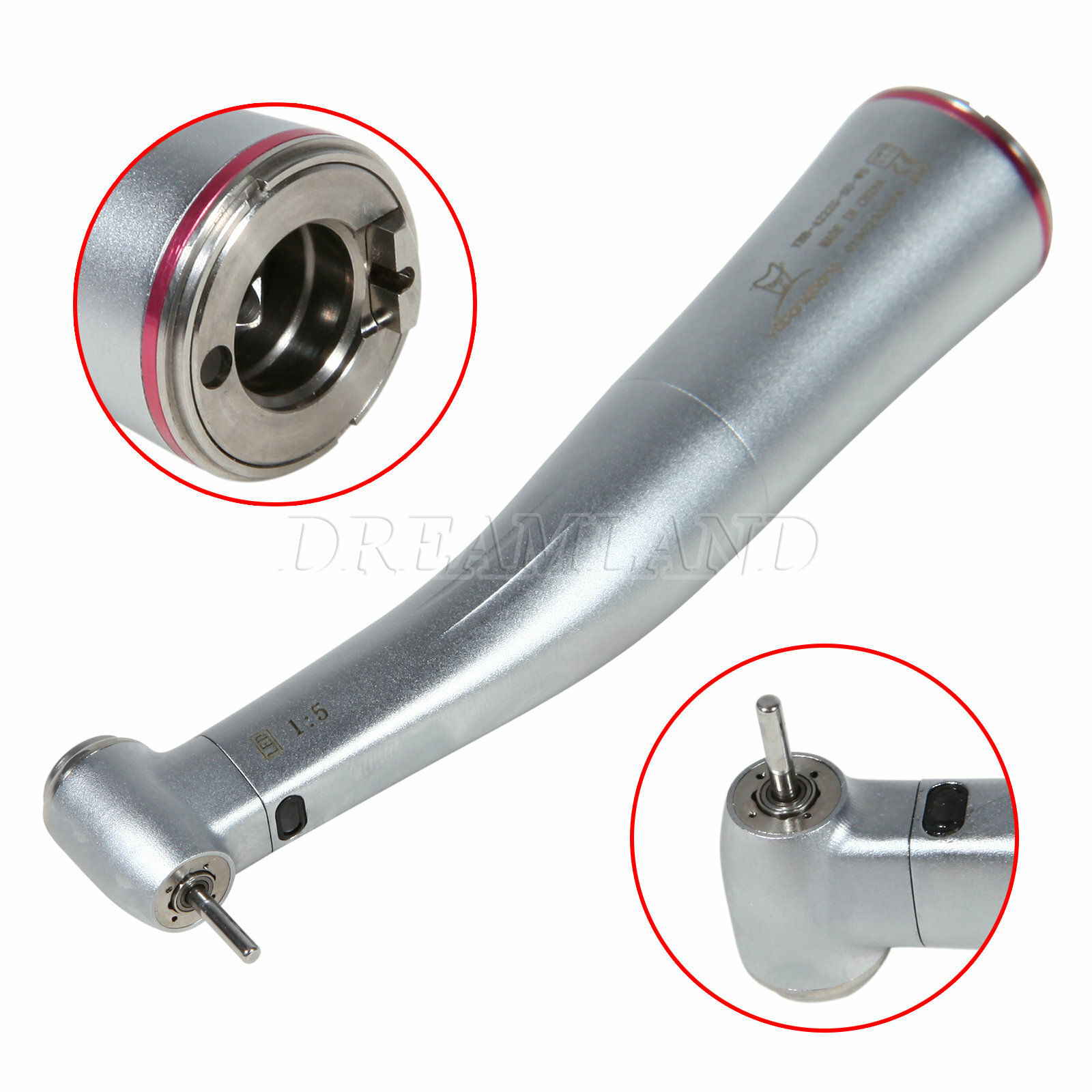 Mini Internal four spray 1:5 Increasing LED Fiber Optic Contra Angle FDA
