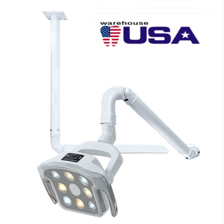 Ceiling-Mounted Dental Operation Surgical Light 8 LEDs w/ Sensor Touch Sceen USA