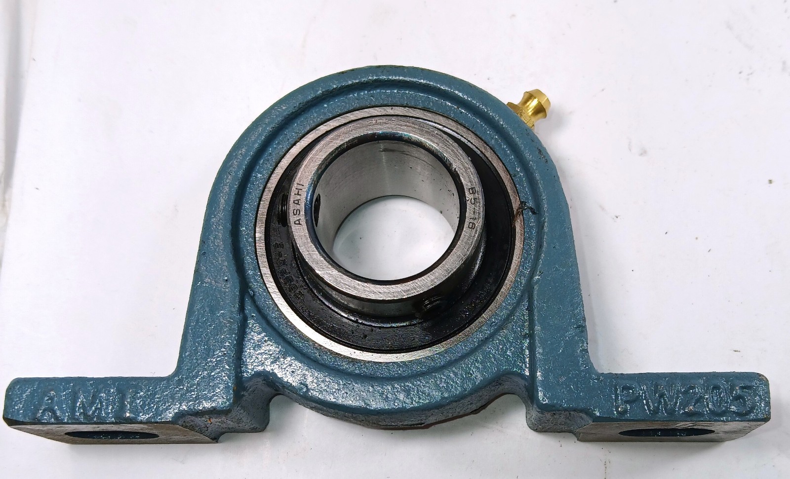1 NEW AMI PW205 2 BOLT PILLOW BLOCK W/ ASAHI B5-16 BEARING NNB ***MAKE OFFER***