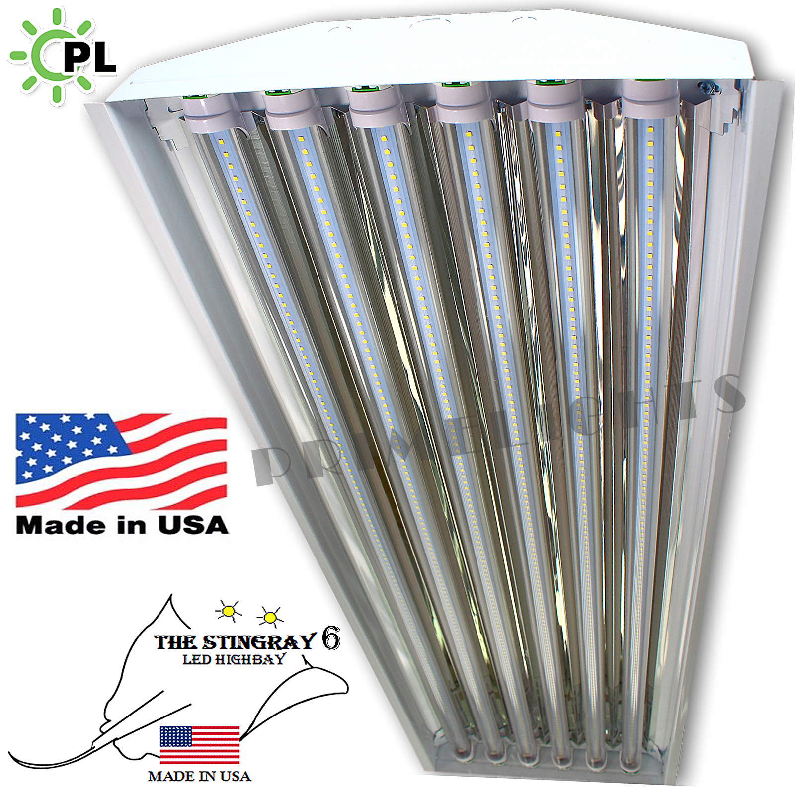 6 Lamp LED 132W High Bay Light – Commercial, UFO, Industrial, Auto, Shop Light