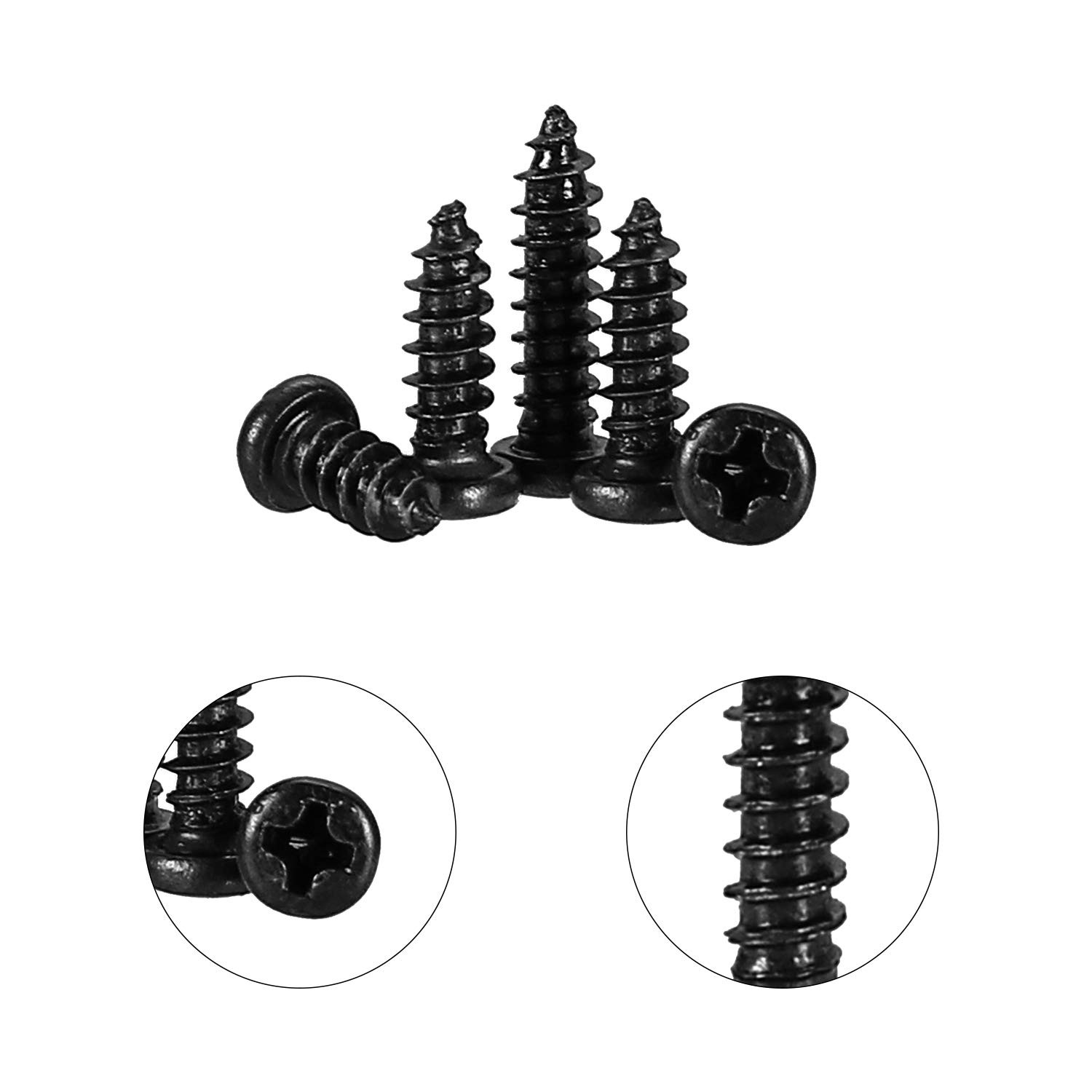 750 Pcs Small/Micro/Tiny/Mini Self-Tapping Screws, M1.7-M3 Phillips Pan Head,…