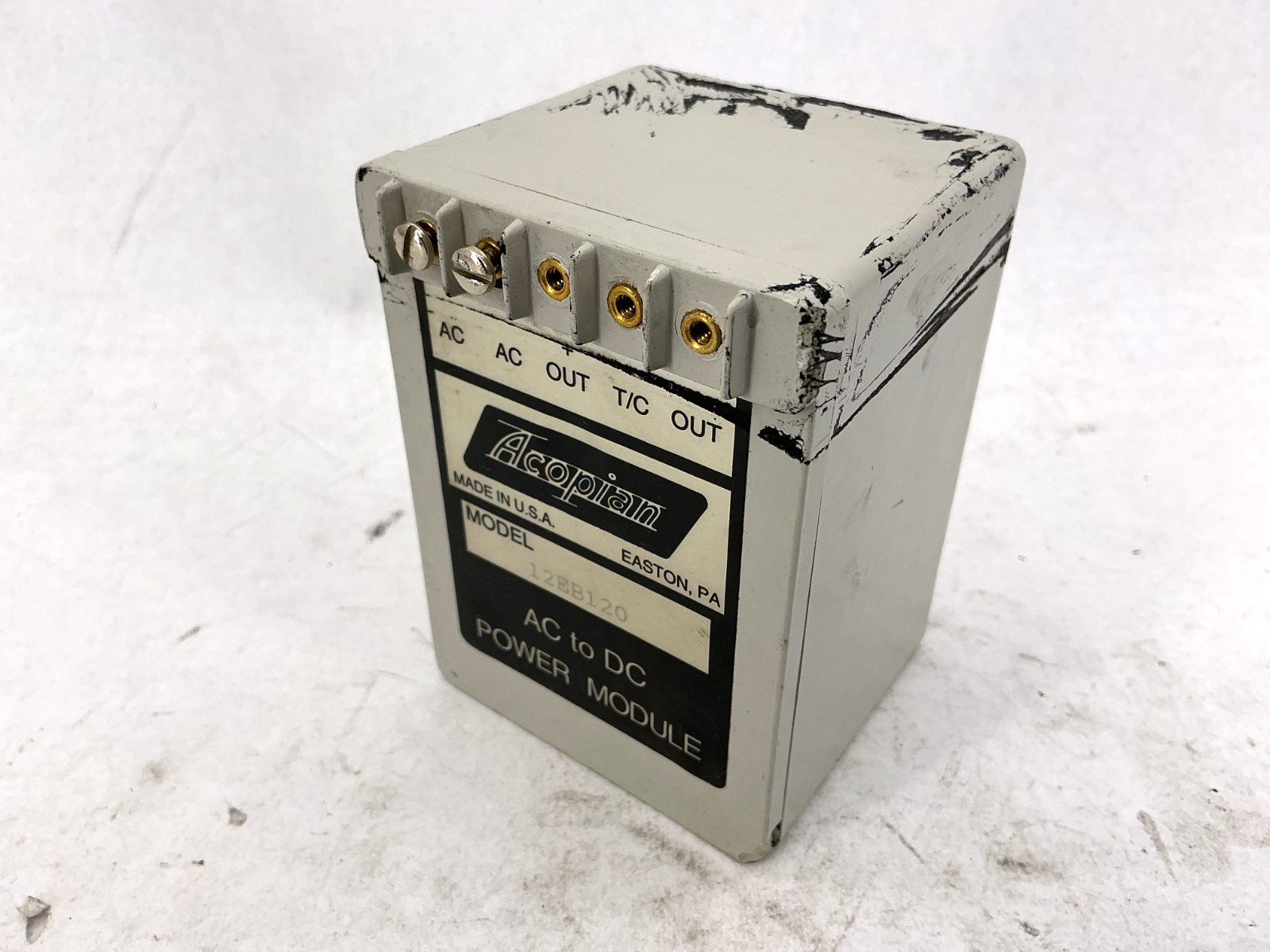 Acopian 12EB120 Power Module AC to DC IN 105-125VAC OUT 12VDC 1.2A