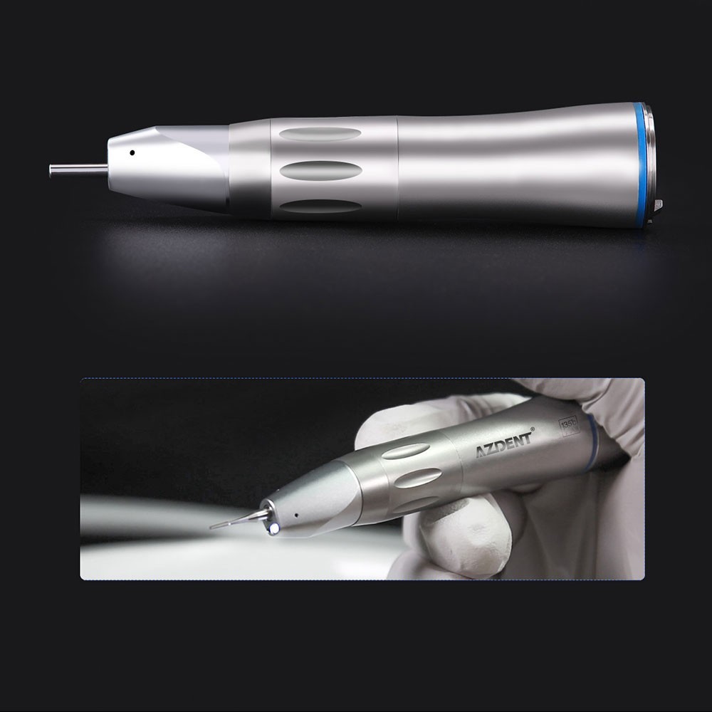 AZDENT Dental Optic Fiber LED Low Speed Handpiece 1:1 Straight Inner Water Spray