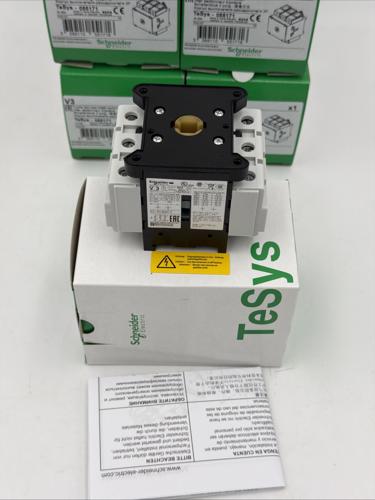 SCHNEIDER V3 TESYS 055171 LOAD BREAK SWITCH 3 POLE ISOLATOR 63A