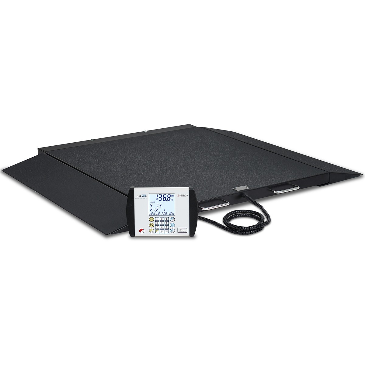 Detecto 6500 Portable Wheelchair Scale 1,000 lb x 0.2 lb BMI WiFi w/ AC Adapter