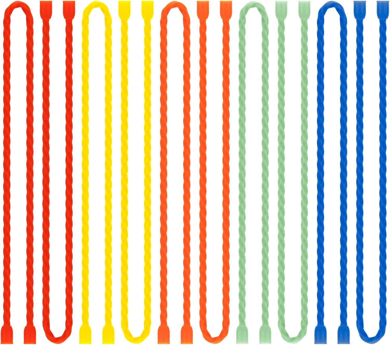 10 PCS 18-Inch Silicone Cable Ties – Reusable Twist Ties Bendable Steel-Core Rub