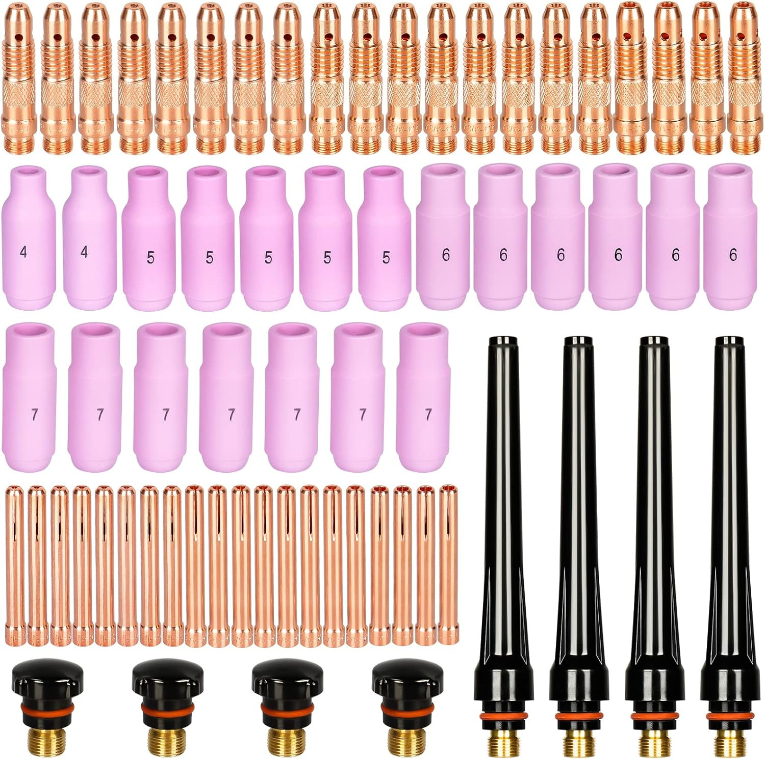 68Pcs TIG Torch Consumables Accessories KIT for TIG Welding Torch PTA DB SR WP 1