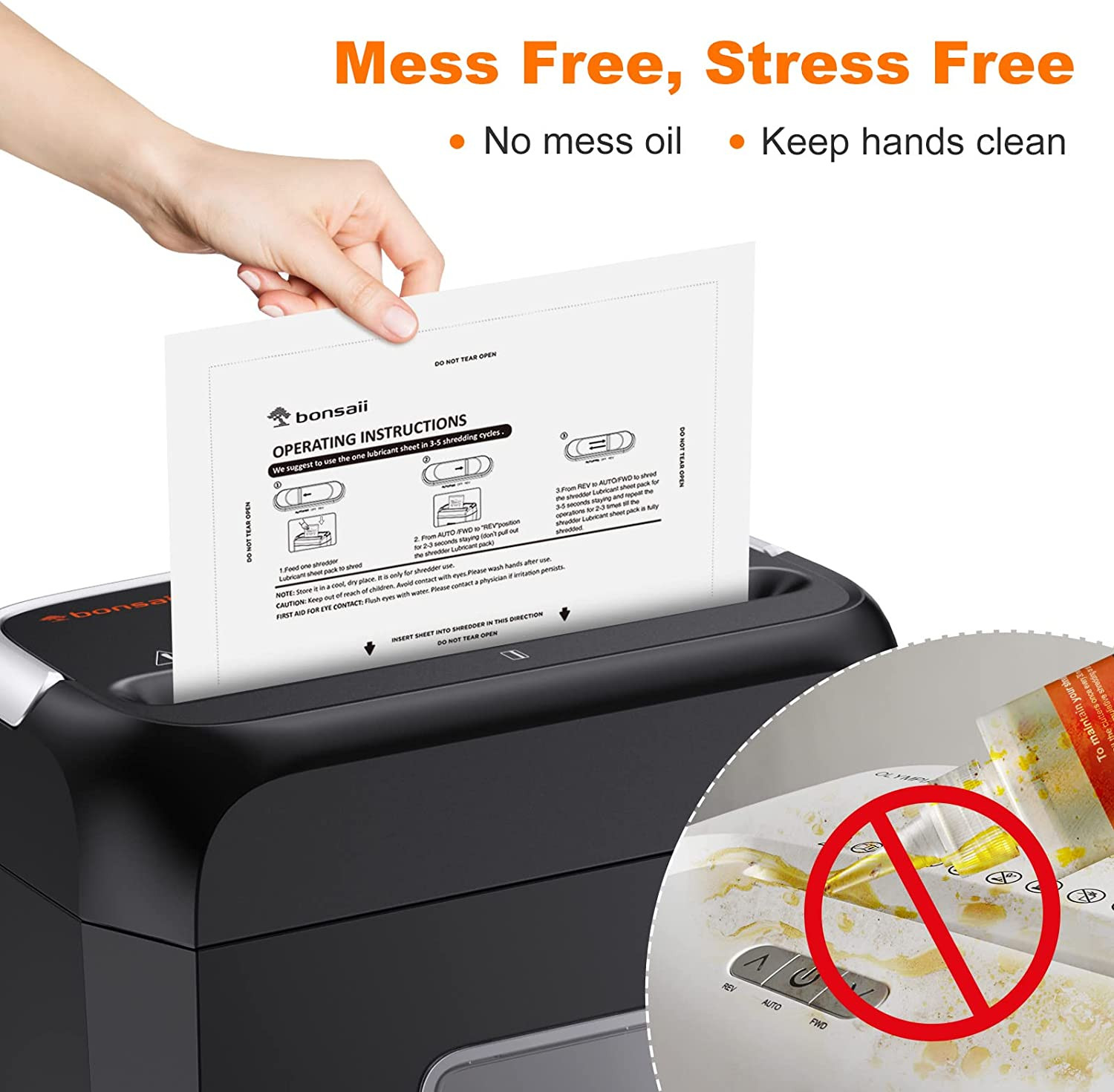 Paper Shredder Lubricant Sheets,12-Pack (8.4 x 5.9 inch/piece)