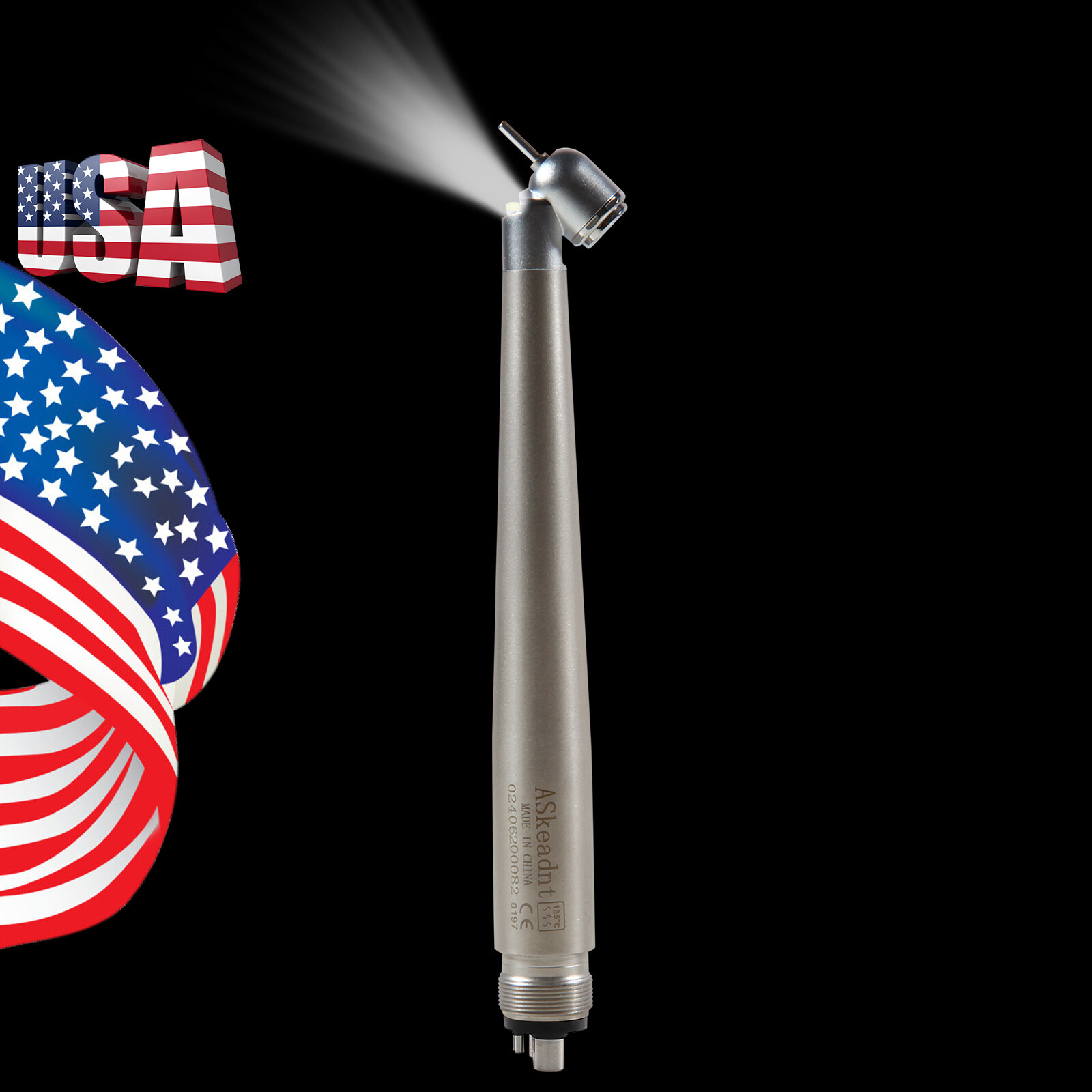 45° LED Light Dental PANA-MAX Push High Speed Handpiece Turbine 4/2H fo