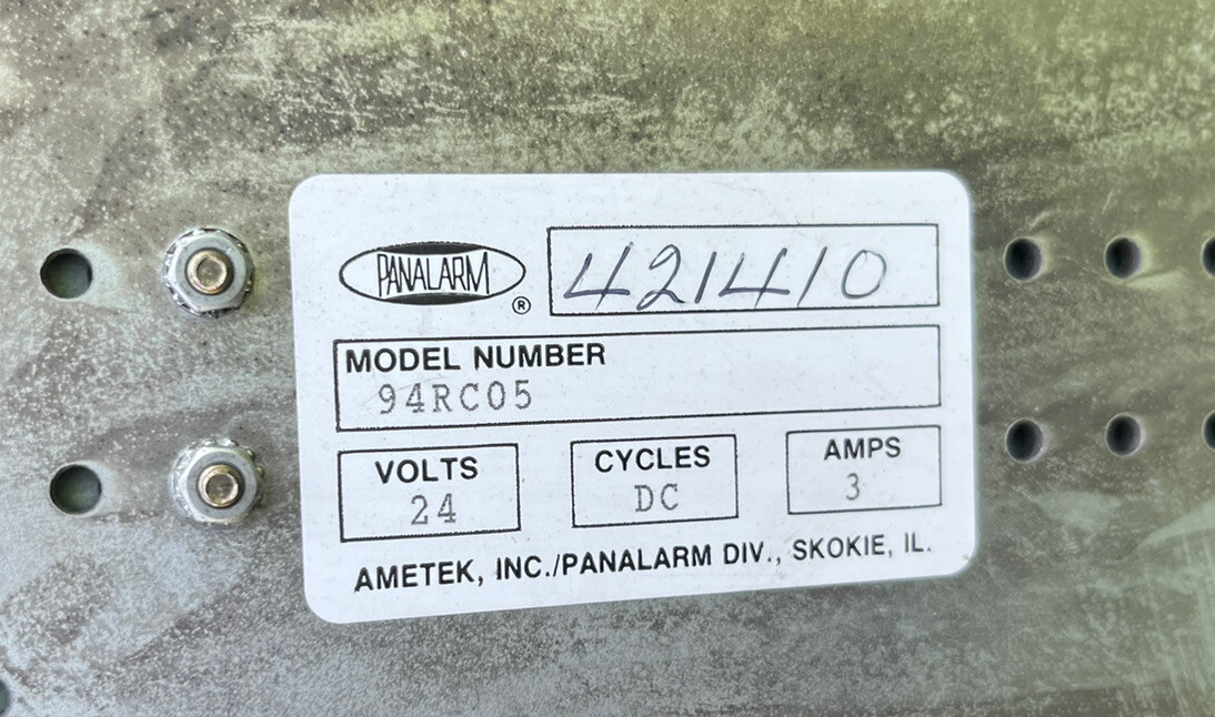 AMETEK PANALARM 24 VOLT CIRCUIT BOARD RACK CHASIS WITH CIRCUIT BOARDS 94RC05