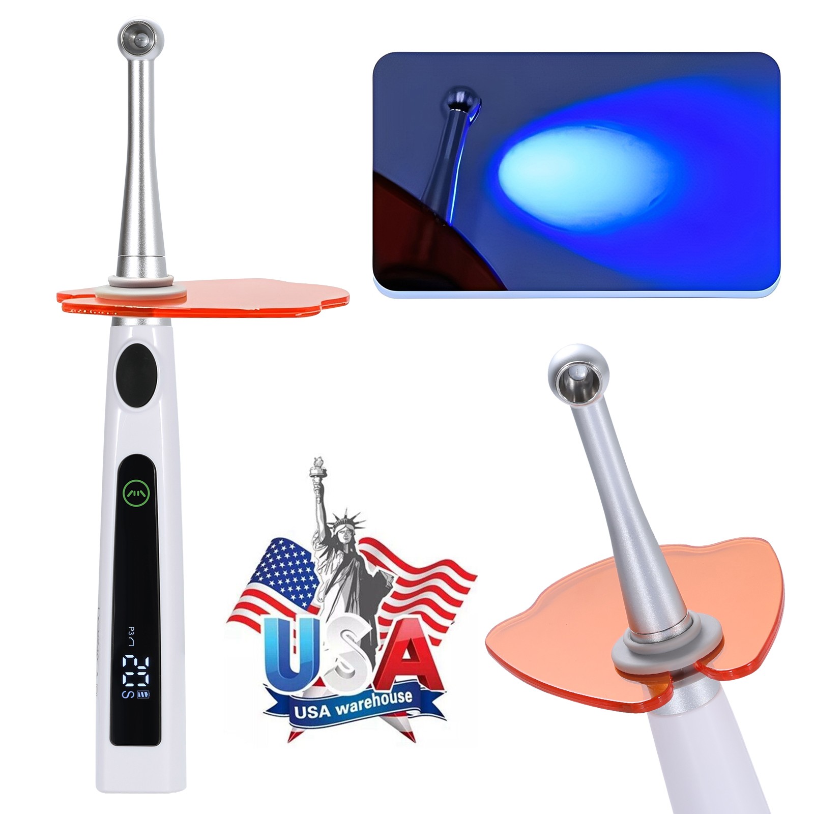 Dental Wireless LED Curing Light 1 Second Resin Cure Lamp 4 Modes US