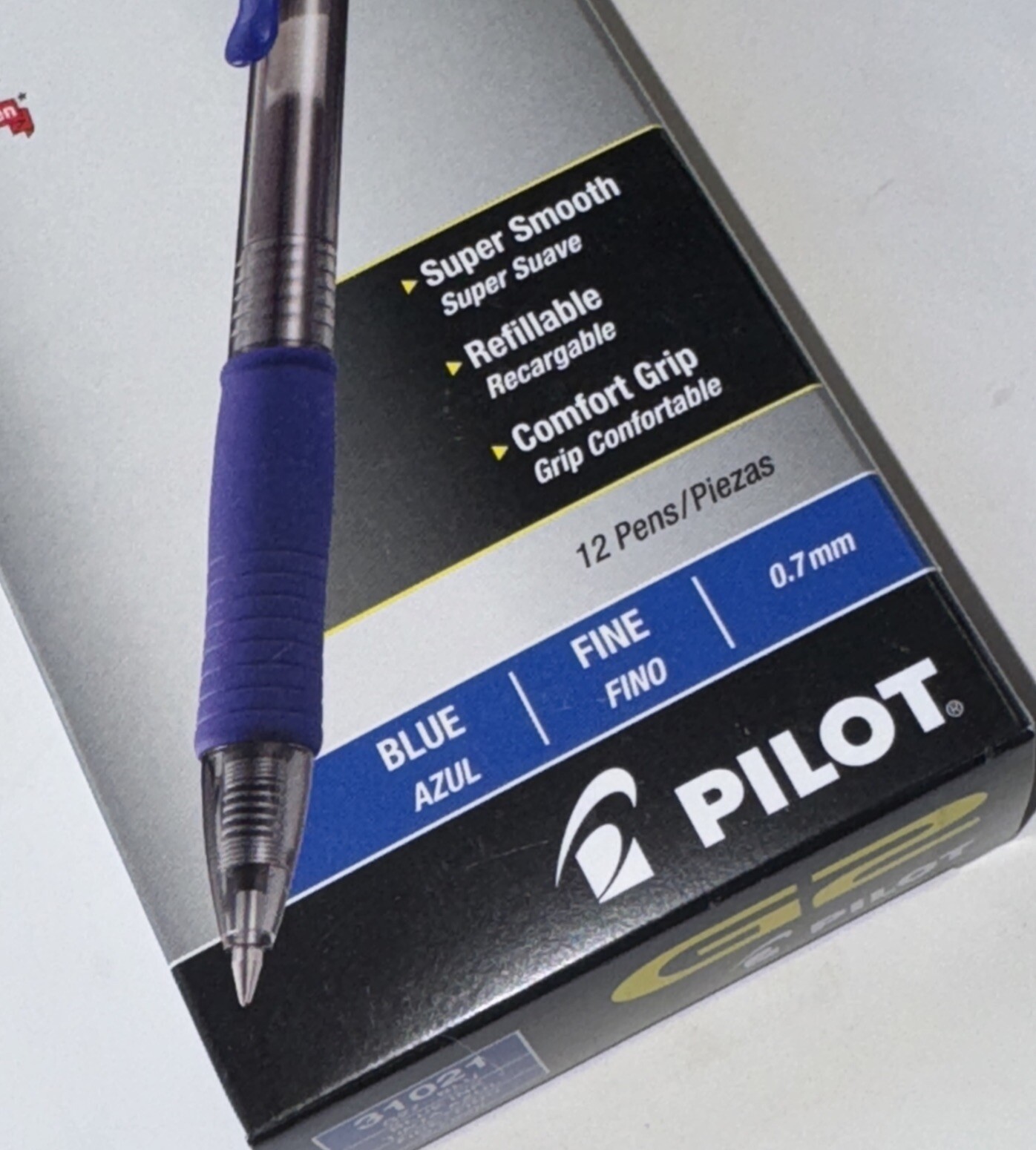 12-Pack Pilot G2 Premium Gel Roller Retractable Pens Blue Ink 0.7mm Fine – New!