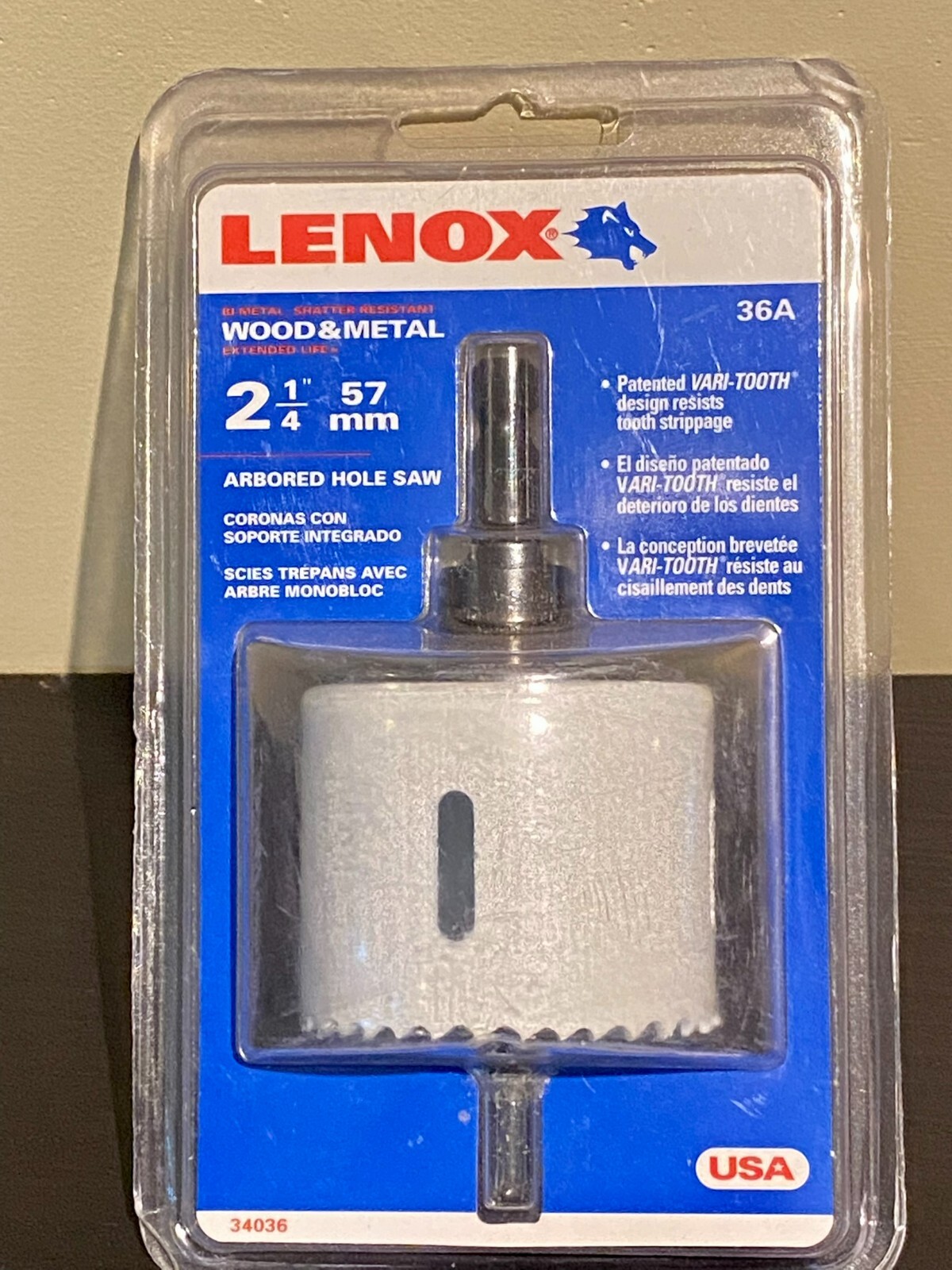 LENOX 2 1/4″ (57mm) Arbored Hole Saw – 36A – Bi Metal – New in package