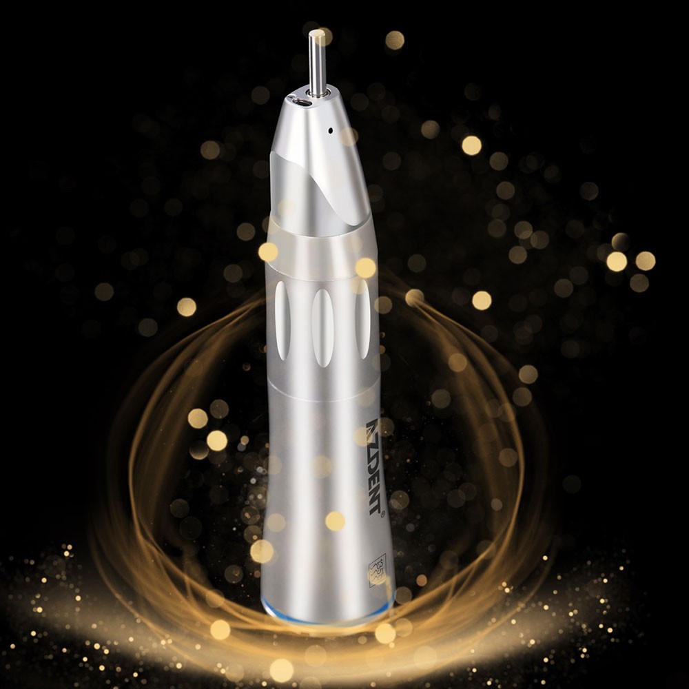 AZDENT Dental Optic Fiber LED Low Speed Handpiece 1:1 Straight Inner Water Spray