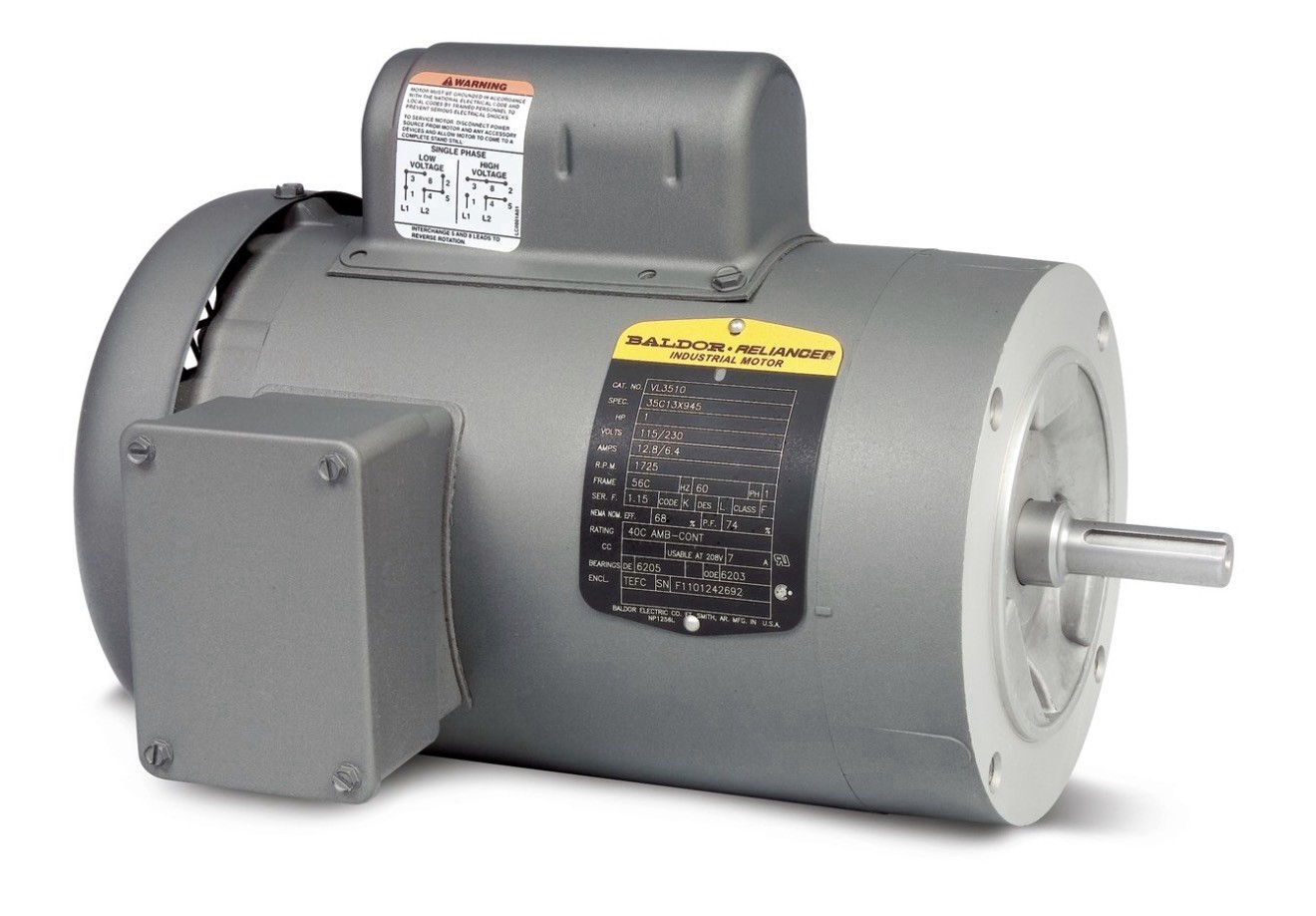 Baldor VL3503 – .5HP, 3450RPM, 1PH, 60HZ, 56C, 3413L, TEFC, F1
