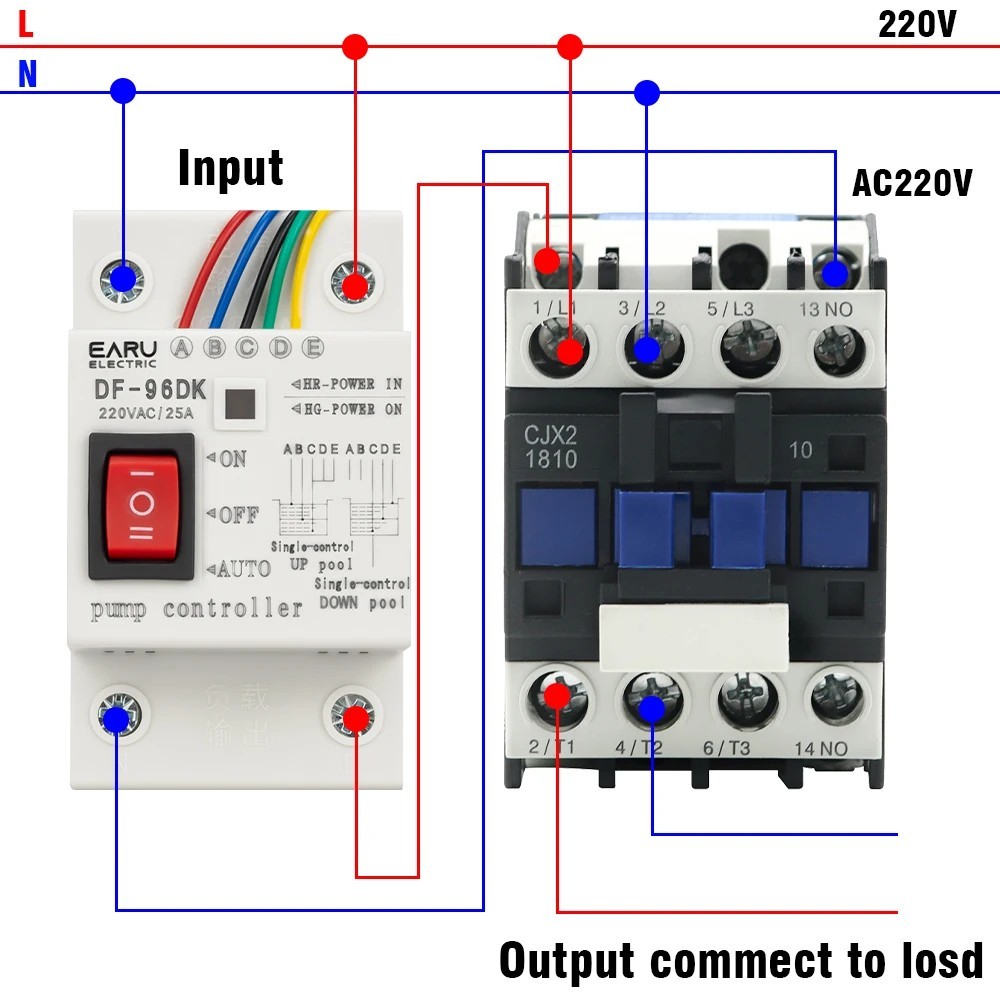 Automatic Water Level Controller 110V 220V 25A Pump Sensor Switch With Probes