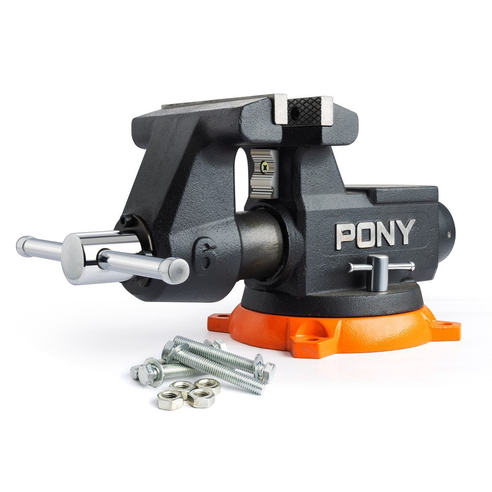 PONY 6″ Heavy Duty Bench Vise 8800LBS Clamp Force 360° Rotatable Workbench Vises