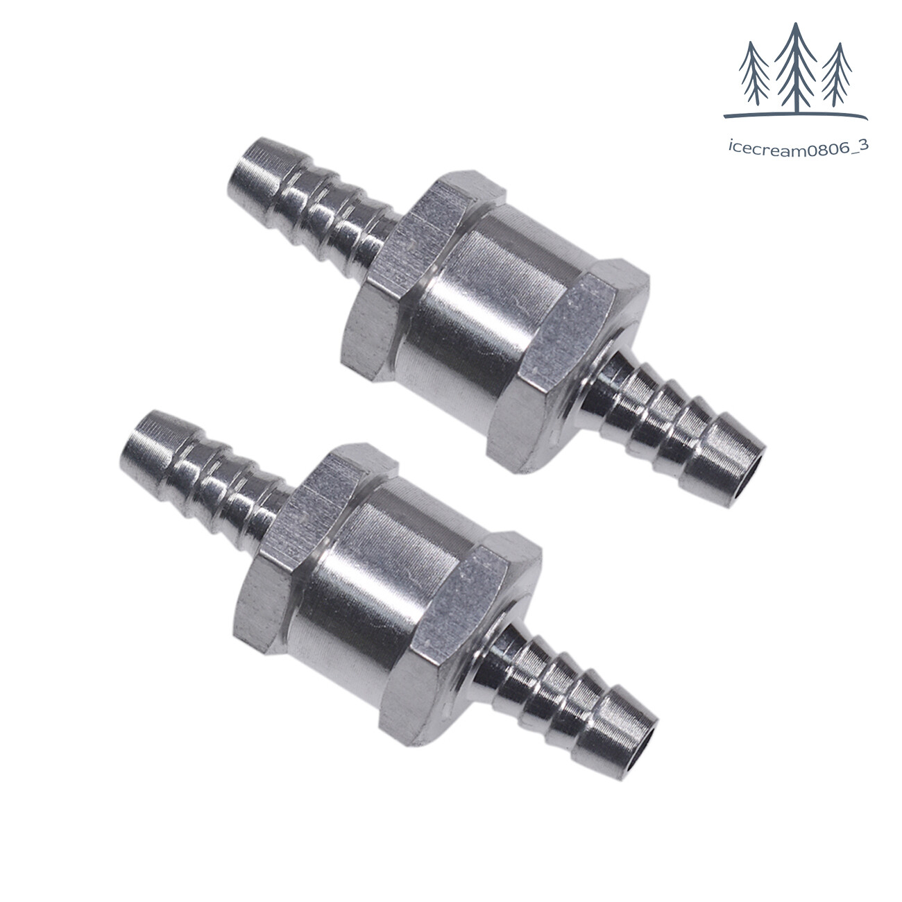 2pcs 8mm 5/16″ Fuel Line One Way Non Return Check Valve Petrol Diesel Oil Alloy
