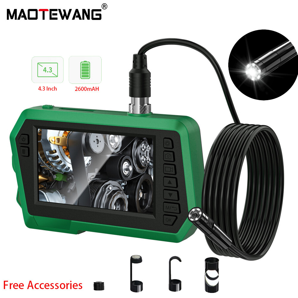 HD 1080P Industrial Endoscope Borescope 4.3inch 8mm Inspection Snake Camera 5M