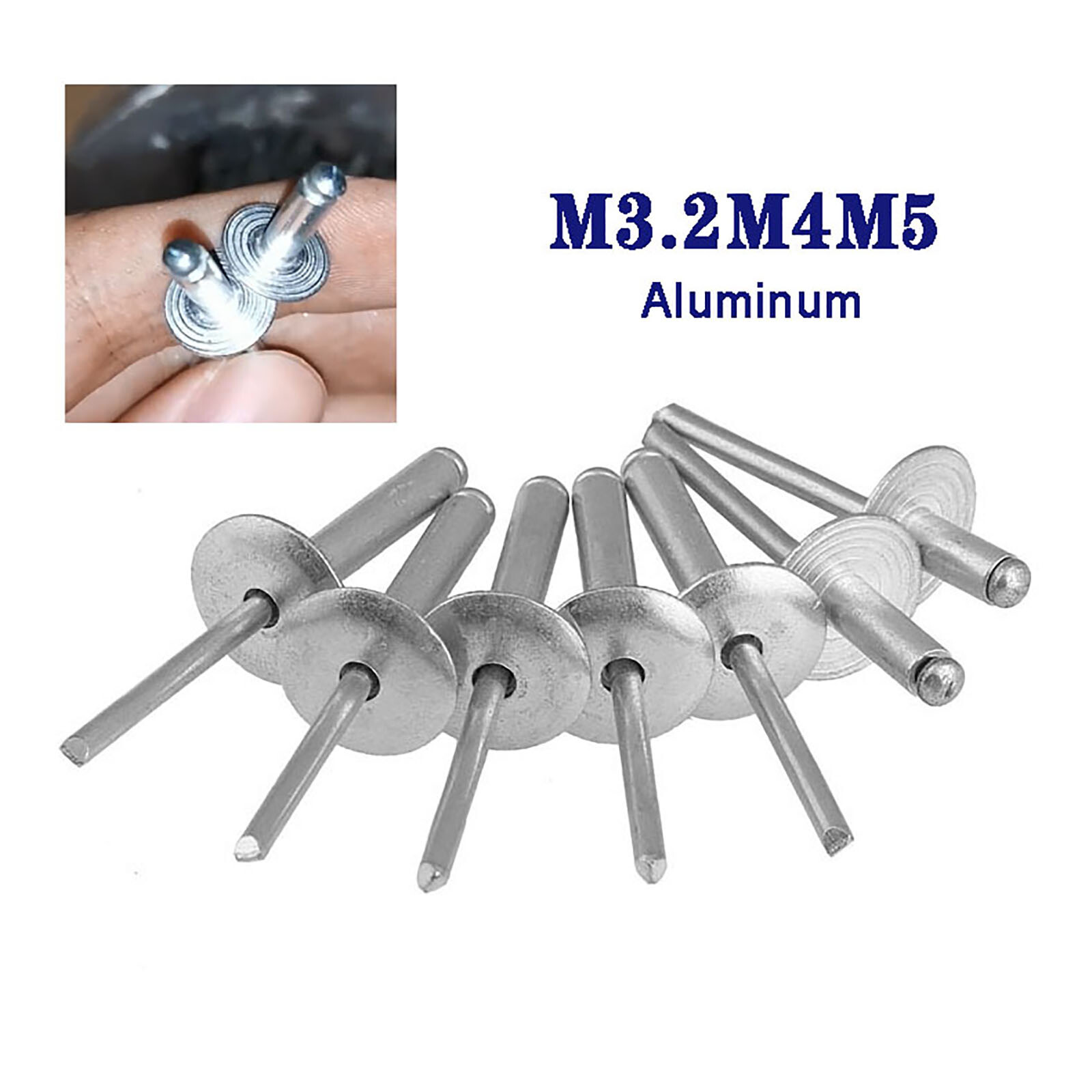 Extra Large Flange Head Pop Rivets Aluminium Dome Head Open End Blind M5*8~25mm