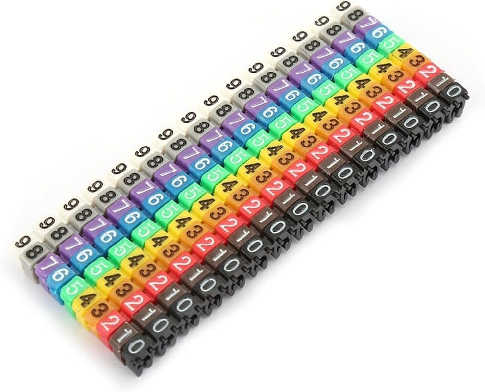 150 Pcs Digital Wire Number Tubes 1.5Mm² – Clip-On Cable Markers for Electrical