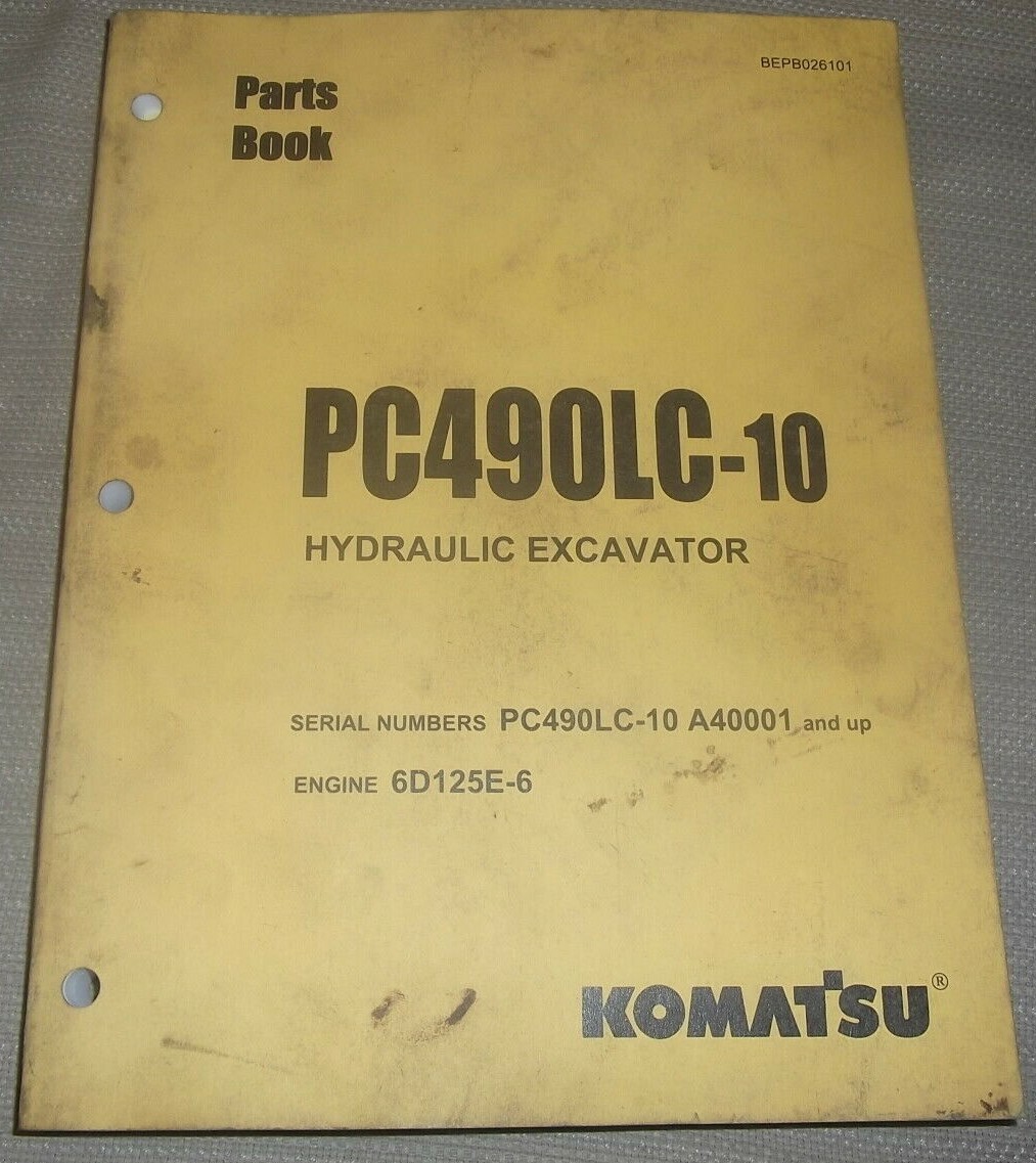 KOMATSU PC490LC-10 HYDRAULIC EXCAVATOR PARTS BOOK MANUAL S/N A40001-UP