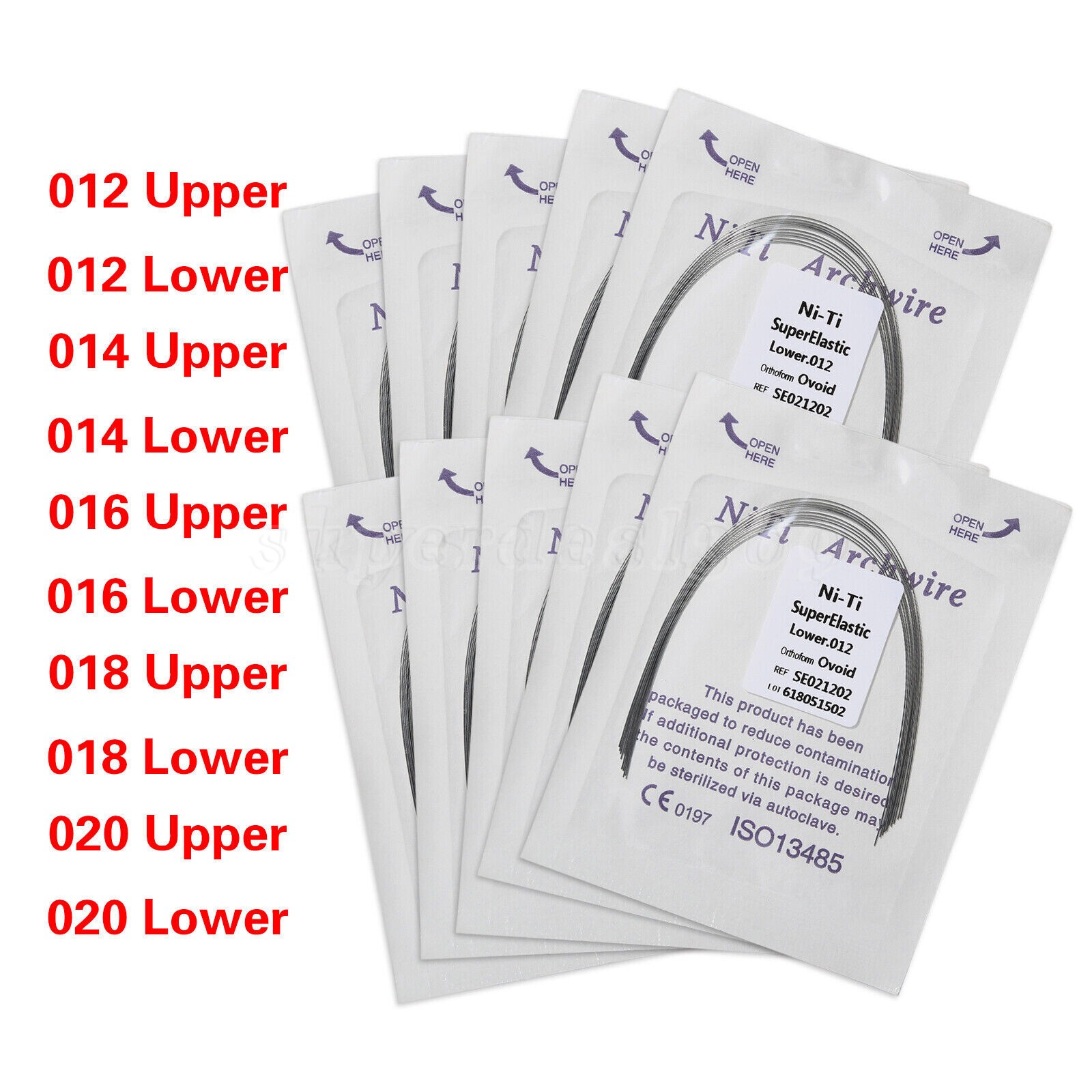 Dental Orthodontic Super Elastic NITI Arch Wire Round Ovoid/Nature form