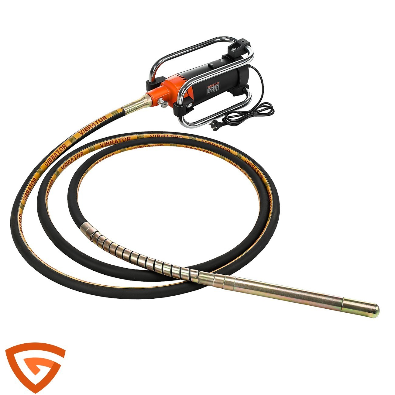 Portable Electric Concrete Vibrator 2000W 14-3/4 Ft Poker to Remove Air Bubbles