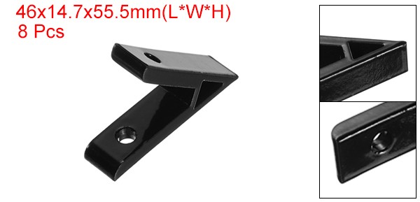 8Pack 45 Degree Angle Aluminum Profile Corner Brackets 2020 Series Black