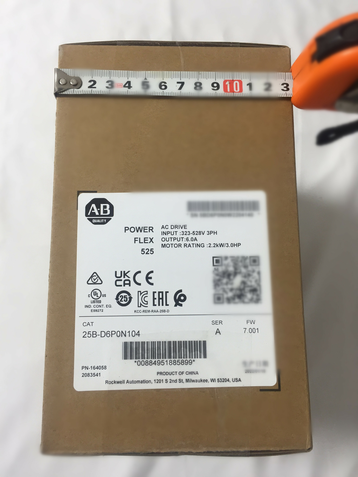 NEW Factory Sealed Allen-Bradley 25B-D6P0N104 525 2.2kW 3Hp AC Drive