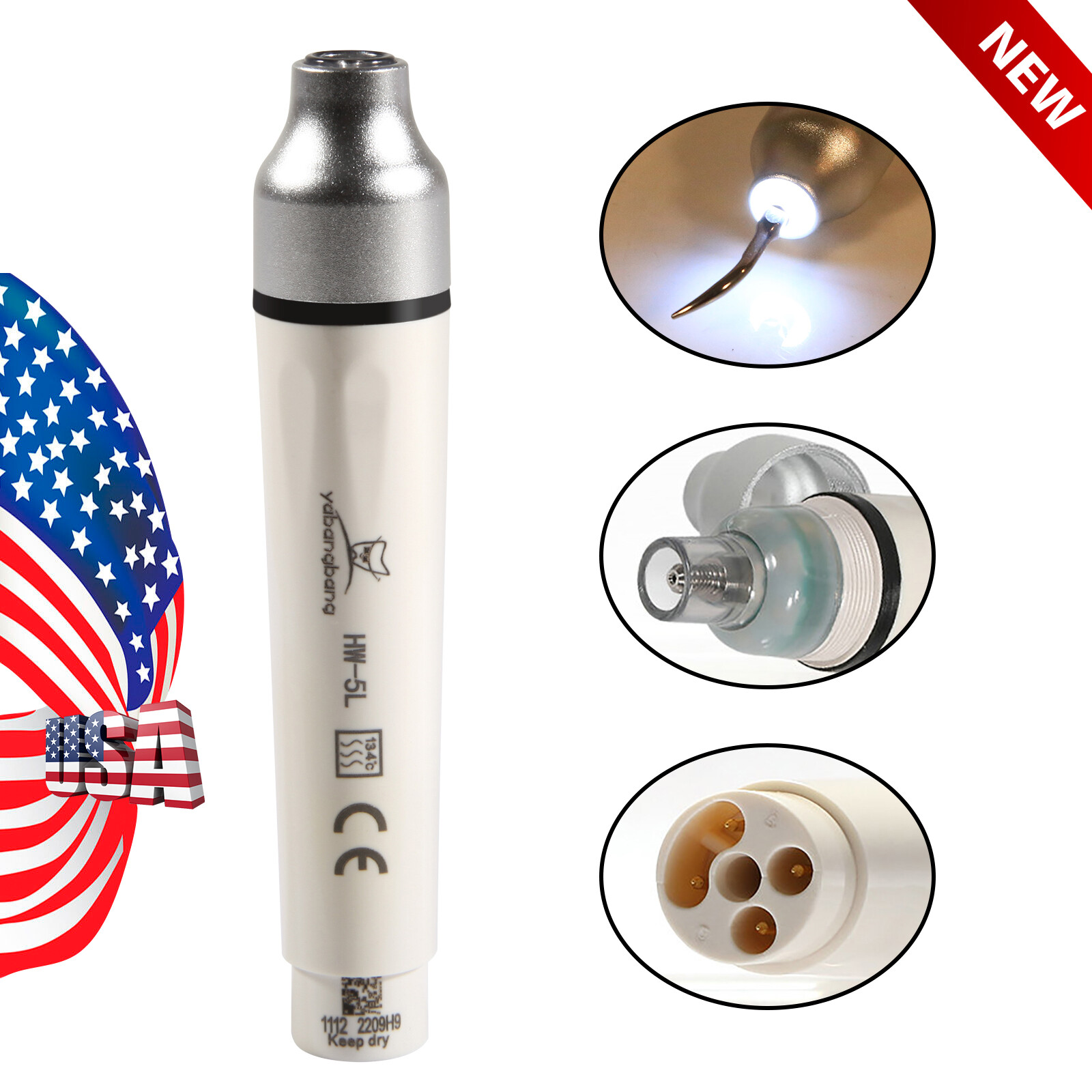 Dental LED Ultrasonic Scaler Detachable Handpiece HW-5L for EMS Woodpecker