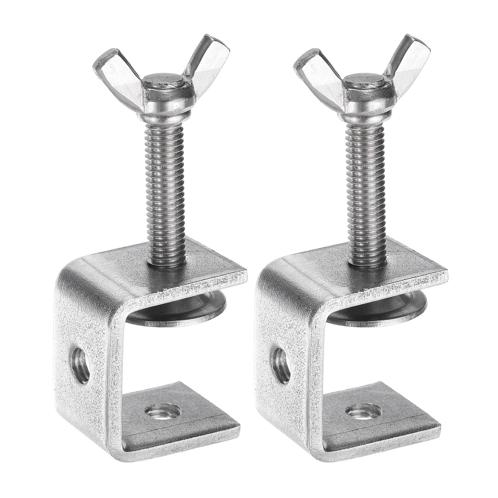 2pcs 304 Stainless Steel C Clamps 1.18″ (30mm) Wide Jaw Opening Wood Clamps