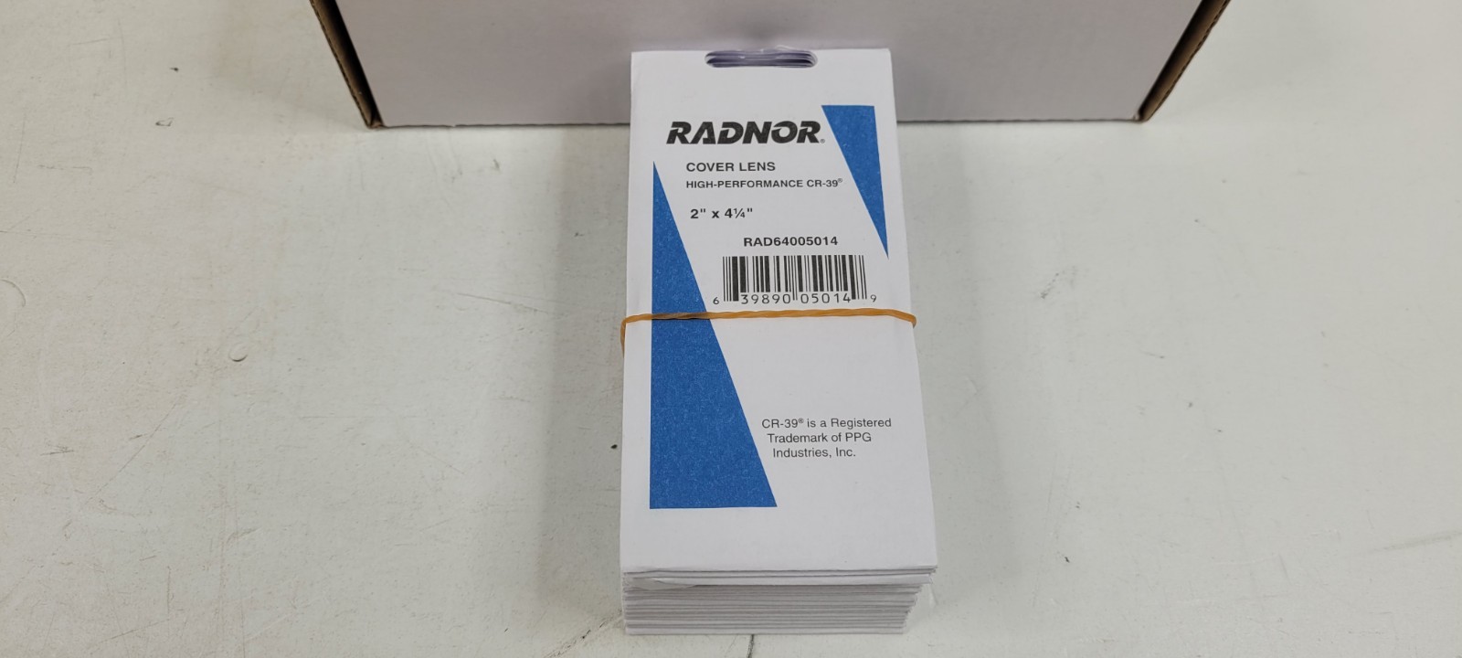 Box of 100 RADNOR 2″ X 4 1/4″ Clear CR-39 Welding Lens Cover Plate RAD64005014