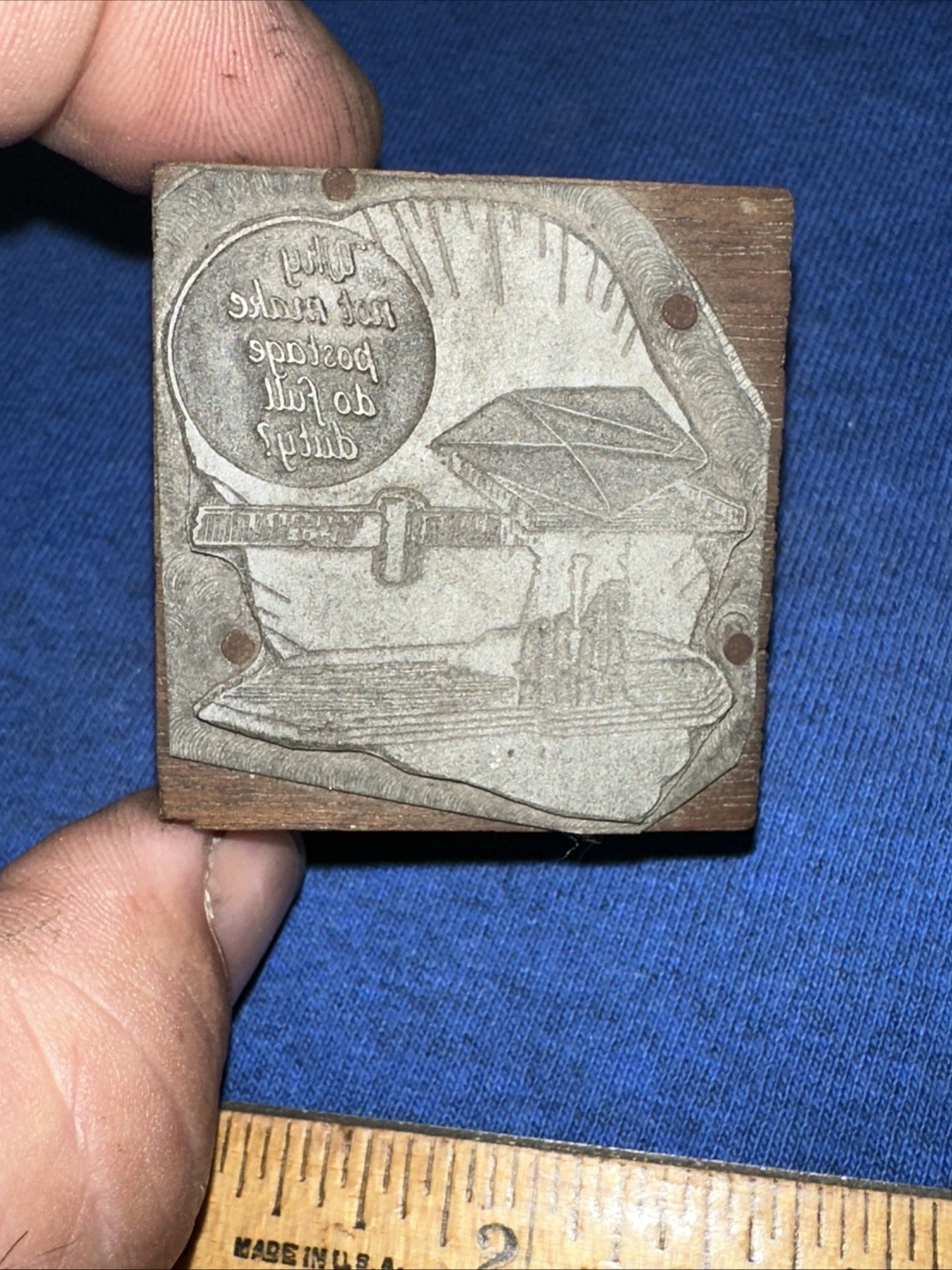 Printing Block ( Why Not Make Postage Do Full Duty?) Letter